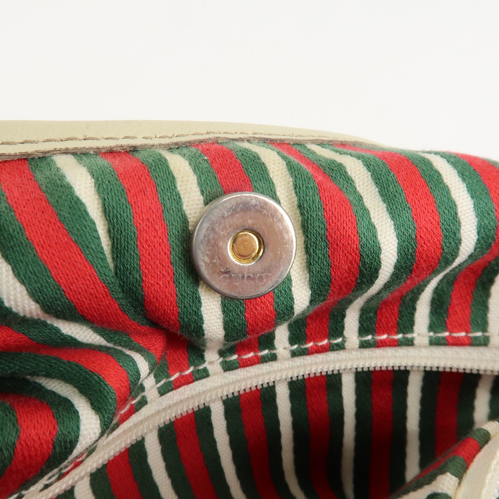 GUCCI New Britt GG Canvas Leather Shoulder Bag Beige Ivory 169947 Used