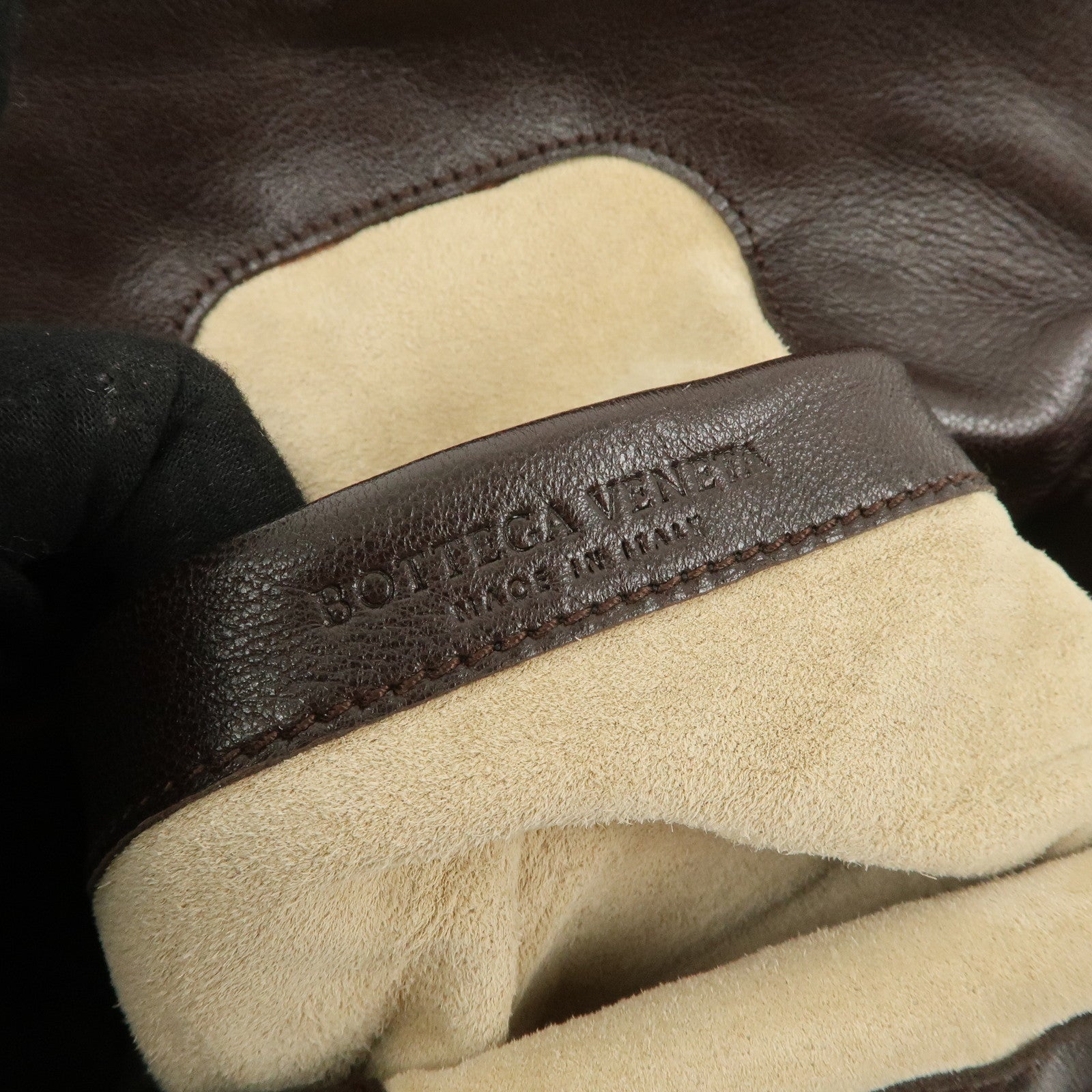 BOTTEGA VENETA Intrecciato Leather One-shoulder Bag Brown 142467 Used