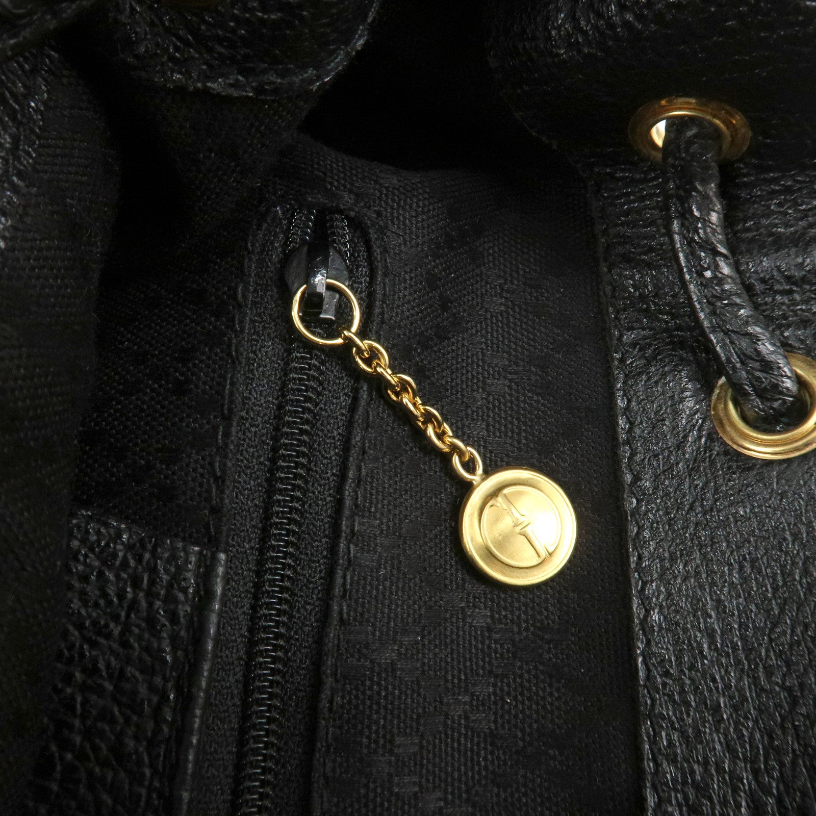 GUCCI Bamboo Leather Suede Mini Back Pack Black 003.1705.0030 Used