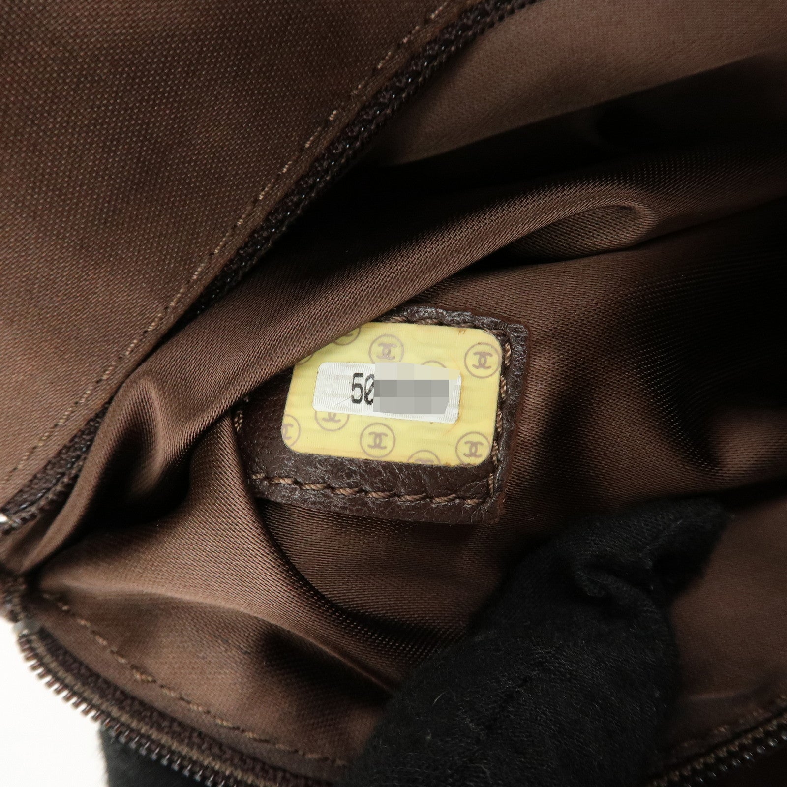 CHANEL Suede Tote Bag Shoulder Bag Hand Bag Brown Used