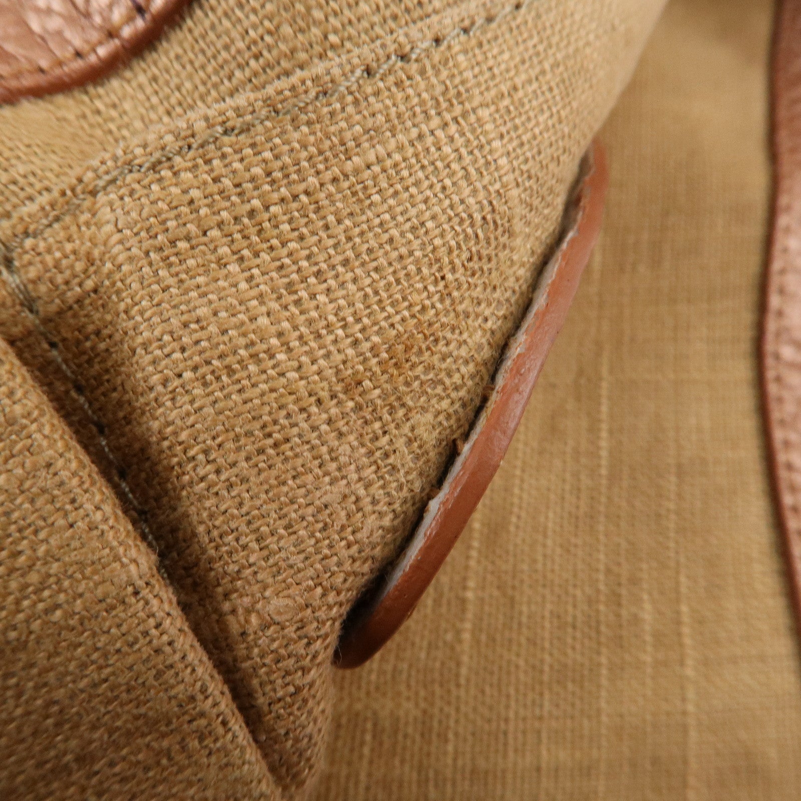 FENDI Zucca Canvas Leather Shoulder Bag Brown Black 8BT146 Used