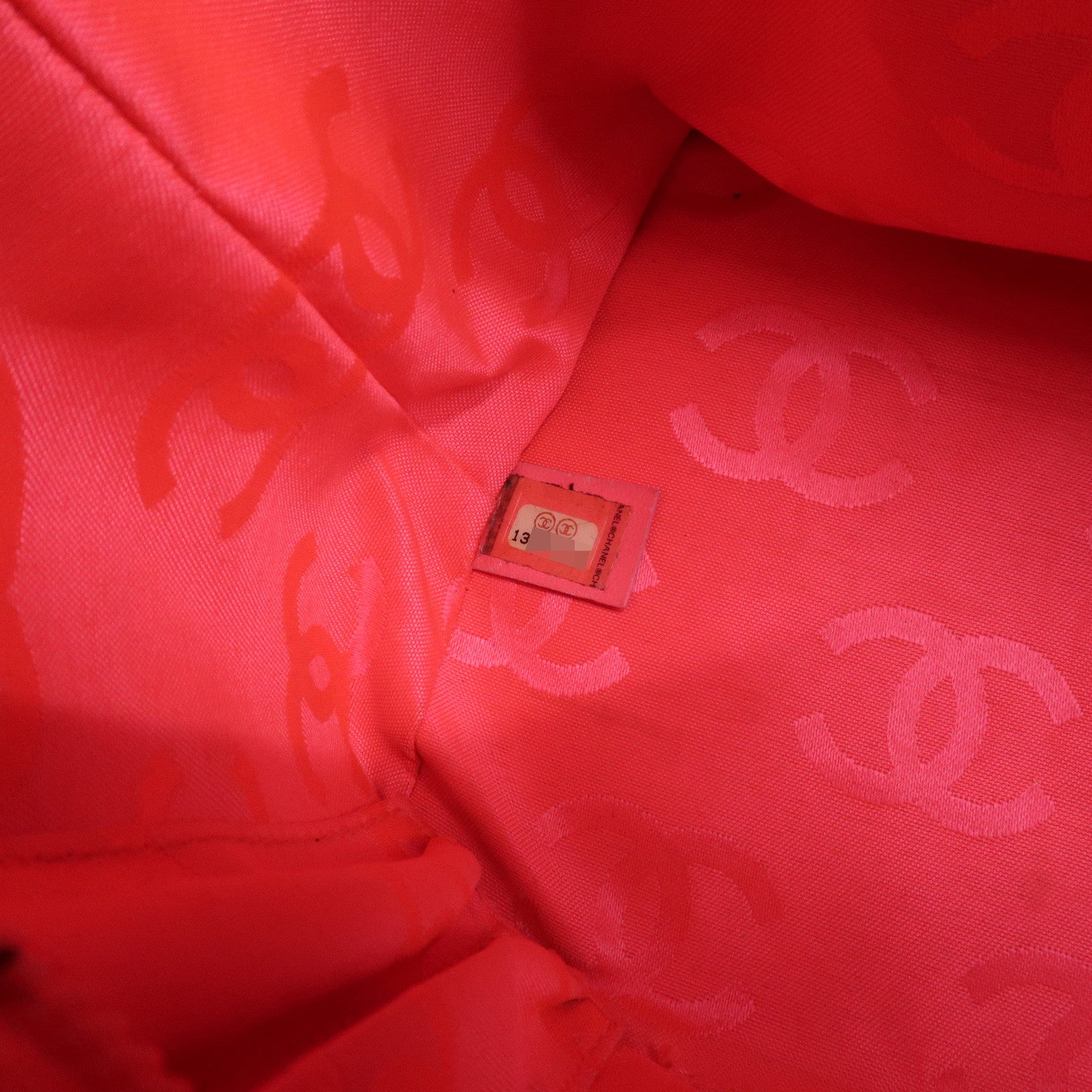 CHANEL Cambon Line Lambskin COCO Mark Large Tote Bag A25169 Used