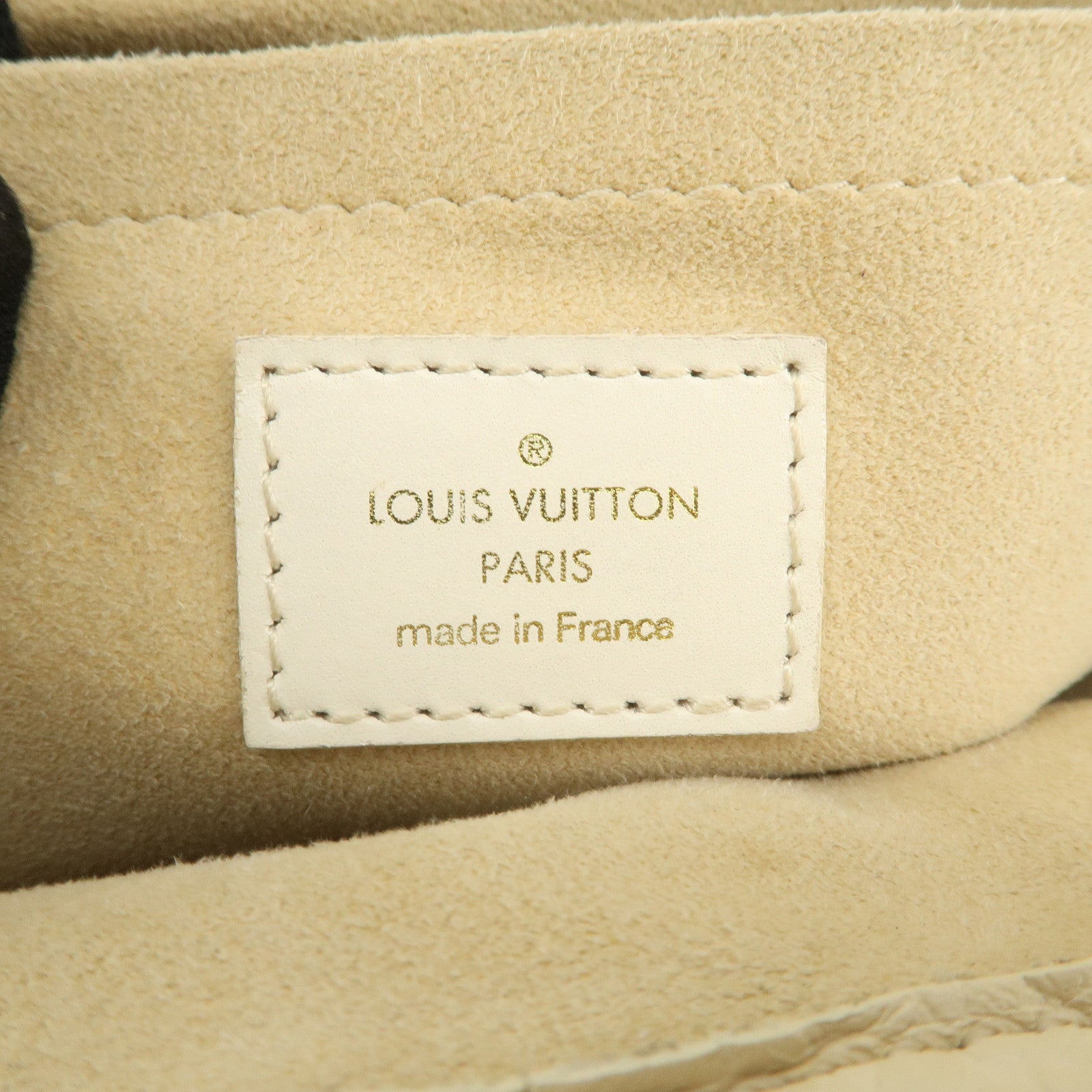 Louis Vuitton Monogram Mini Lin Trapeze PM Hand Bag Caramel M40059 Used