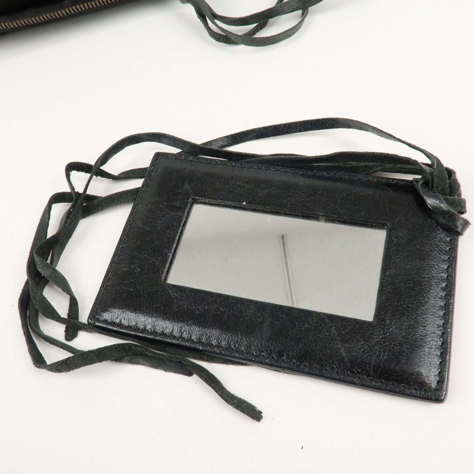BALENCIAGA The Day Leather Shoulder Bag Black 140442 Used