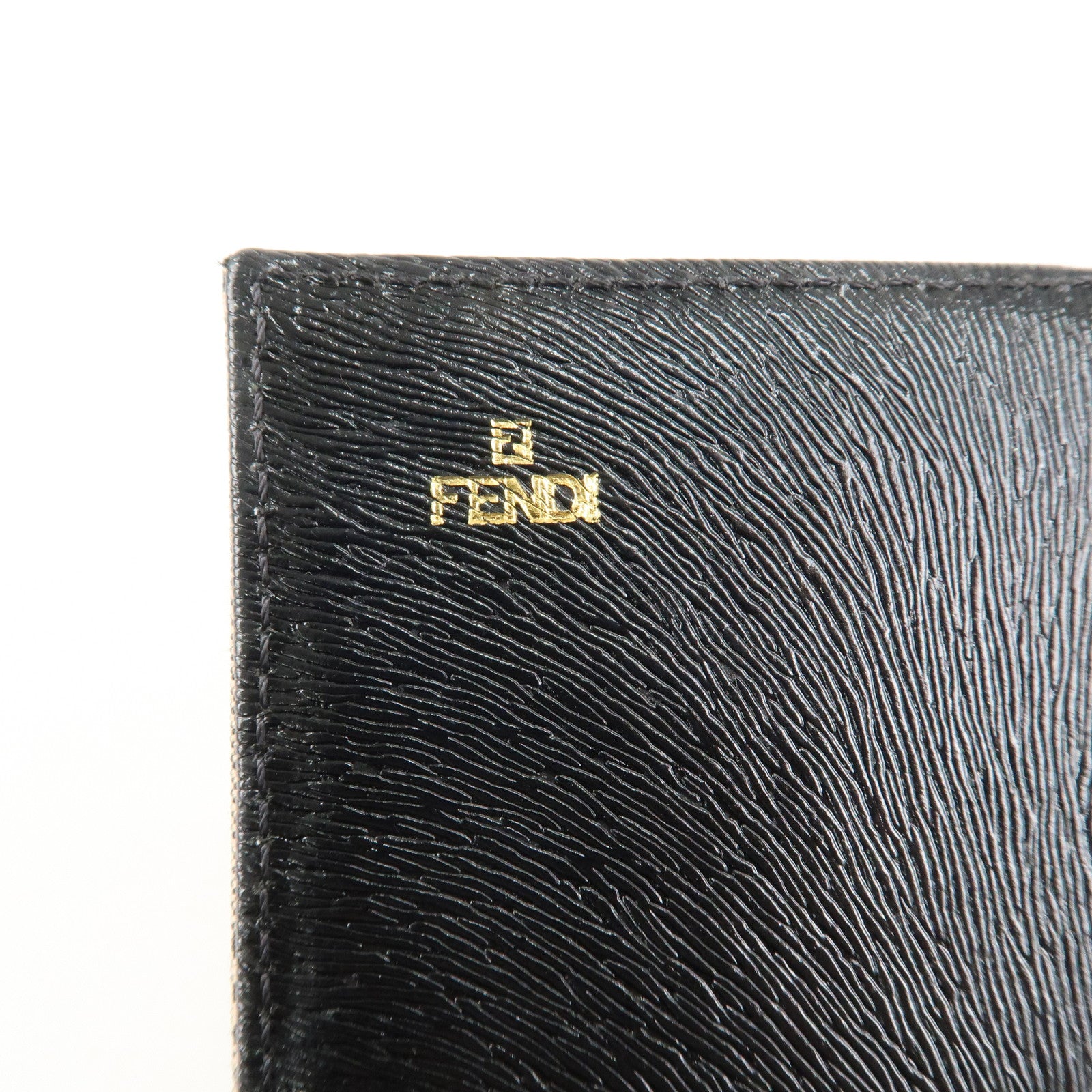 FENDI Zucca Print Canvas Leather Long Wallet Brown 8M0000 Used
