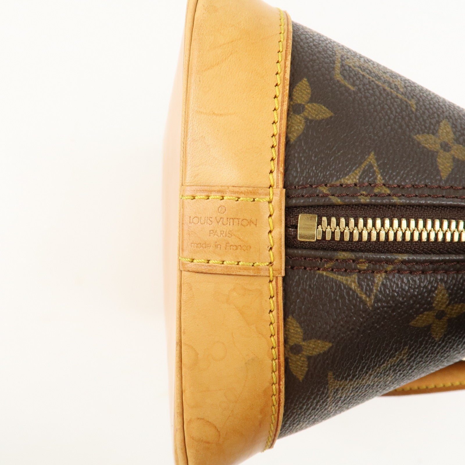 Louis Vuitton Monogram Alma Hand Bag Brown M51130 Used