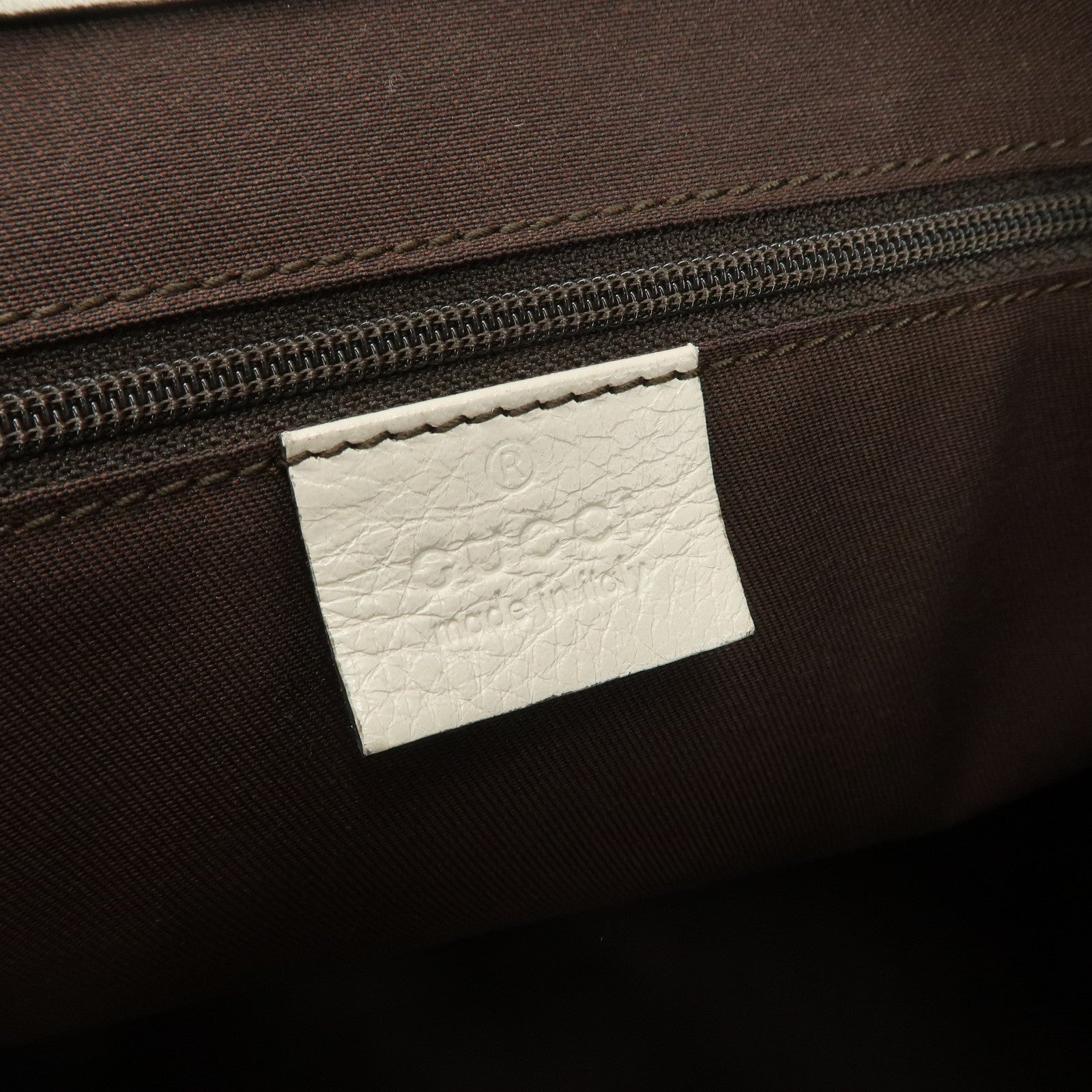 GUCCI Sherry GG Canvas Leather Hand Bag Beige Brown 233609 Used