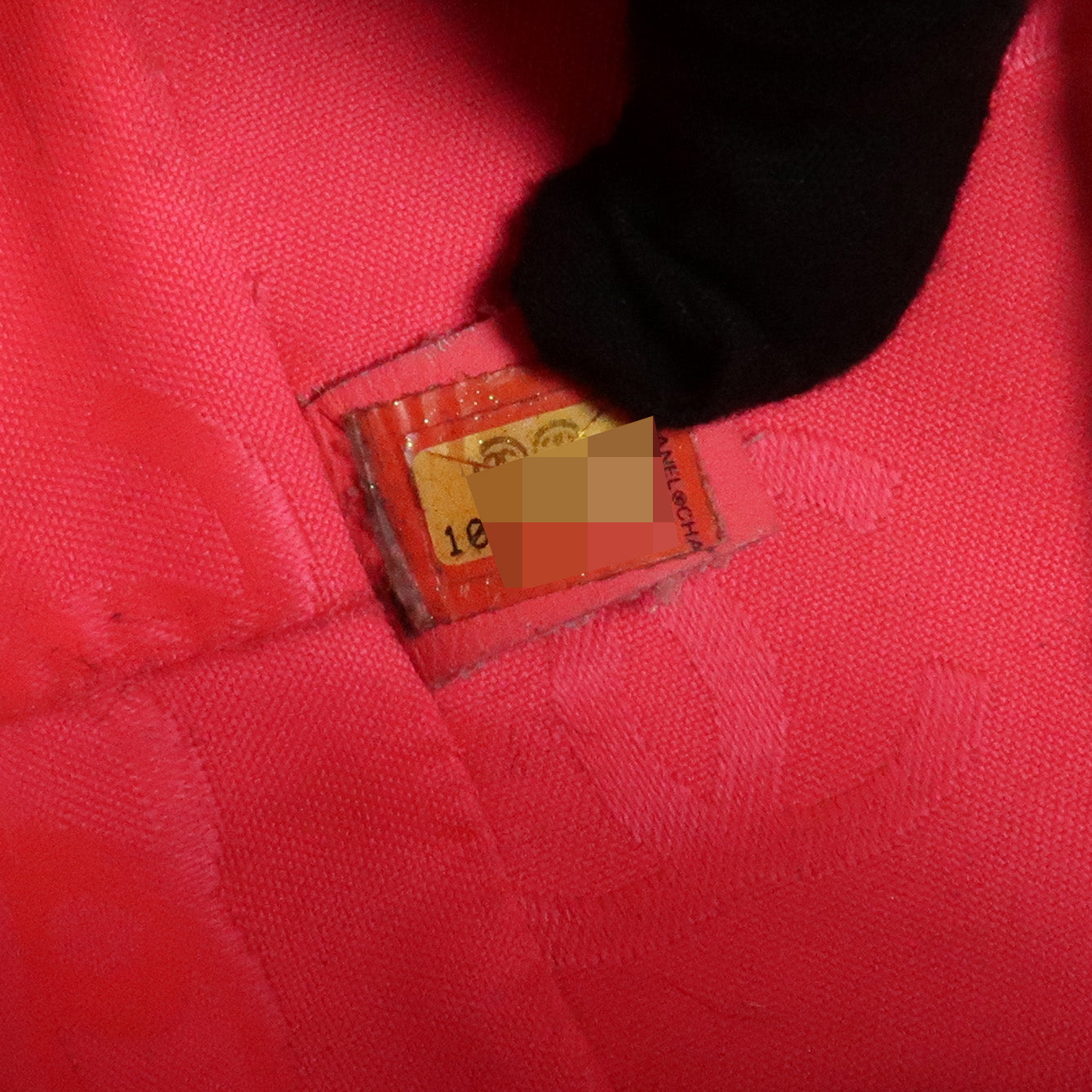 CHANEL Cambon Line Lamb Skin COCO Mark Large Tote Bag A25169 Used