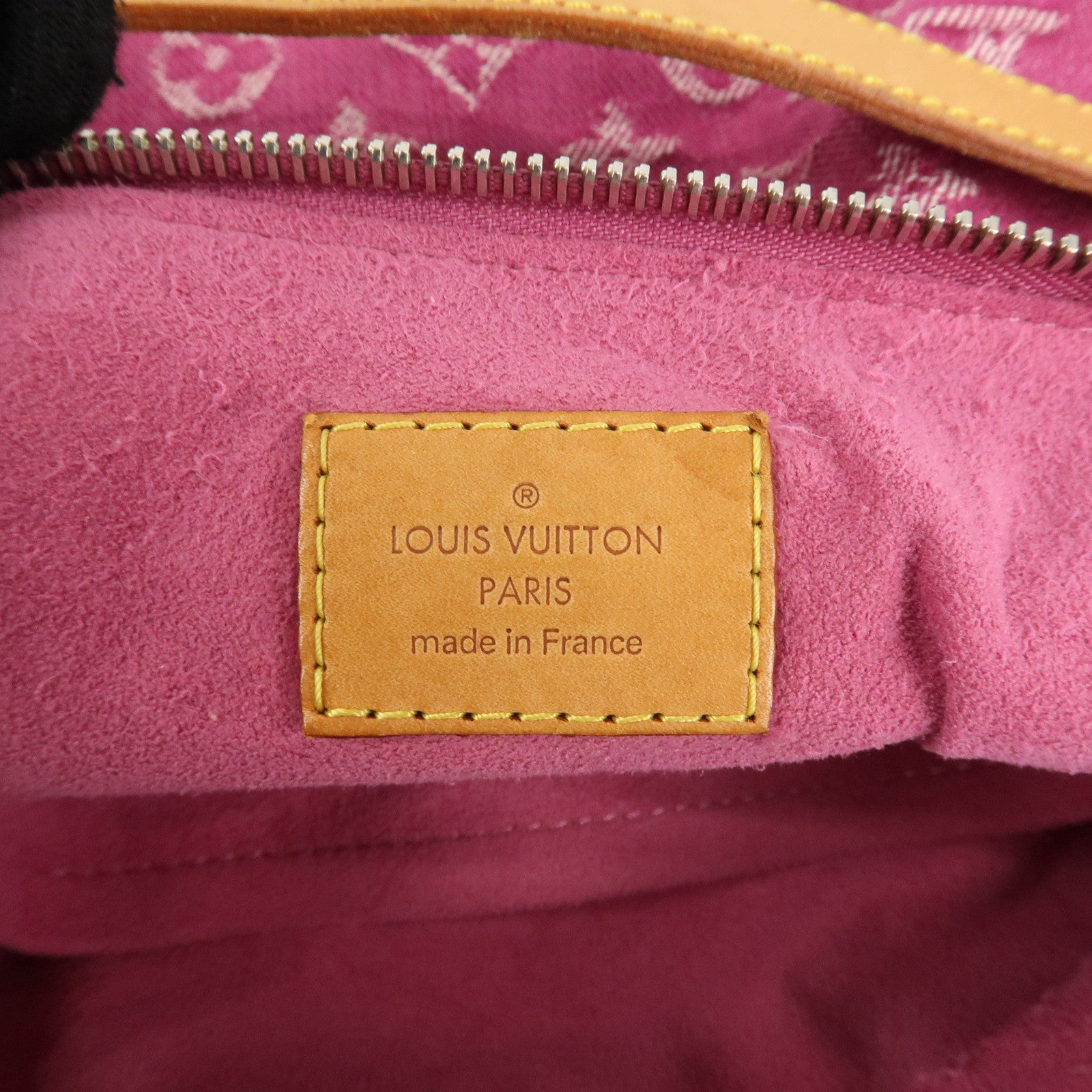 Louis Vuitton Monogram Denim Baggy PM Shoulder Bag Fuchsia M95212 Used