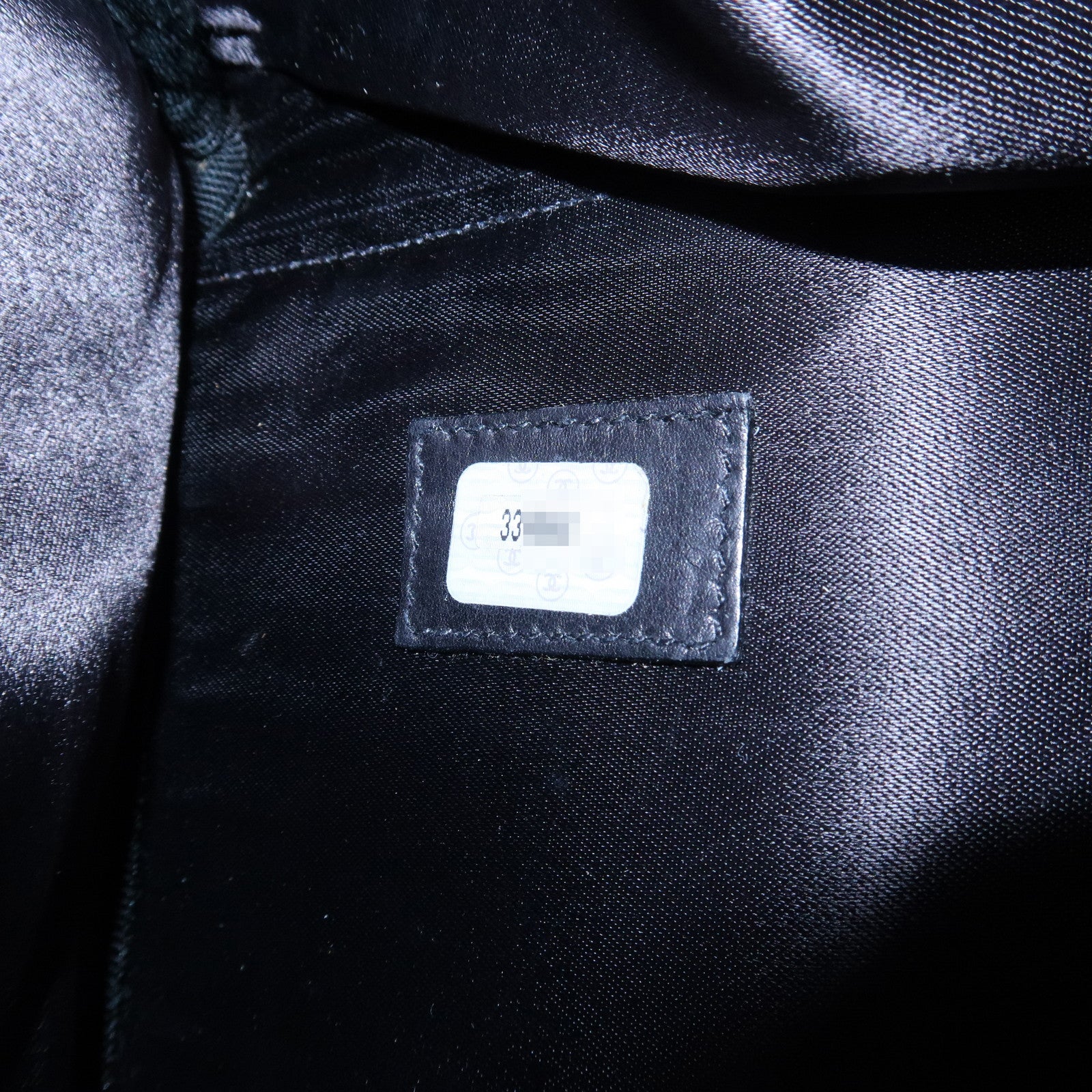 CHANEL Caviar Skin Large COCO 2Way Boston Bag Black Used