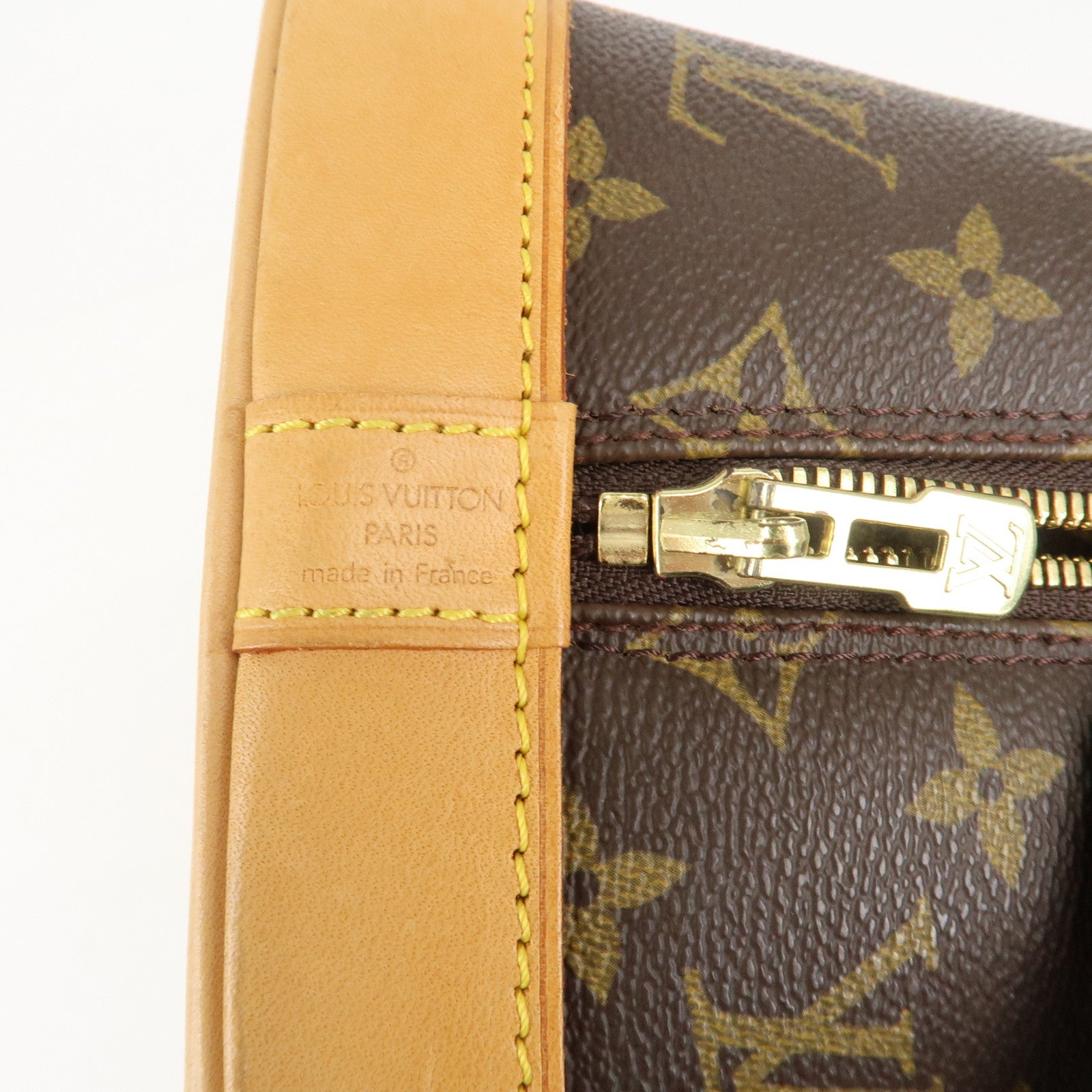 Louis Vuitton Monogram Alma Hand Bag Brown Gold Hardware M51130 Used