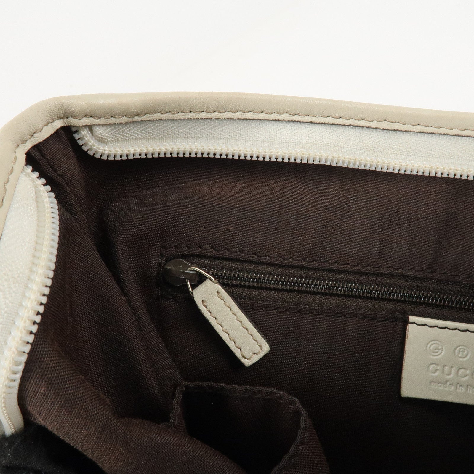 GUCCI Crystal GG Canvas Leather Shoulder Bag *Outlet 257246 Used