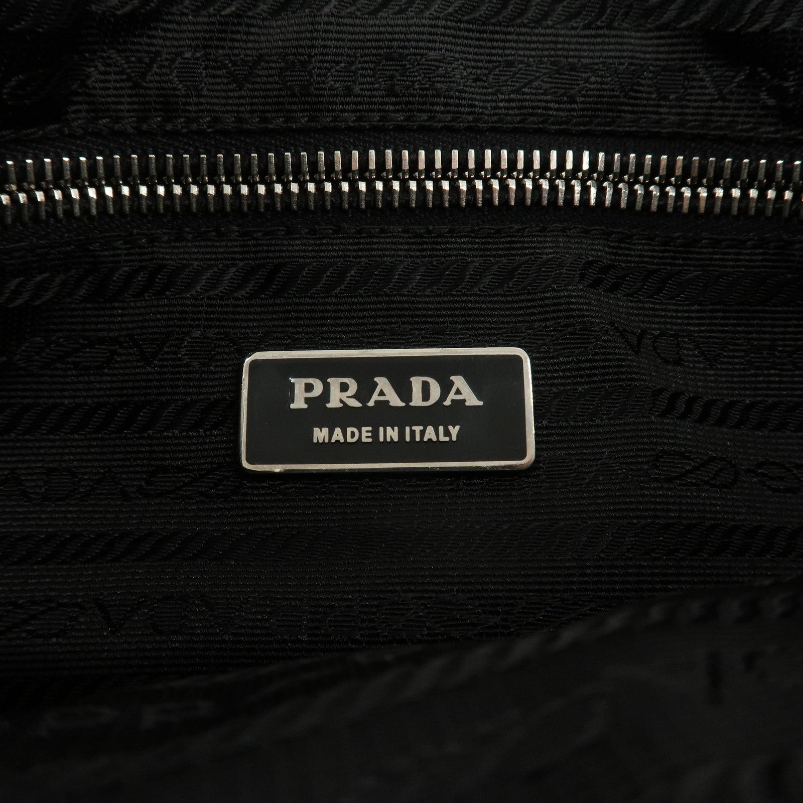 PRADA Nylon Leather Shoulder Bag Black BR2604 Used