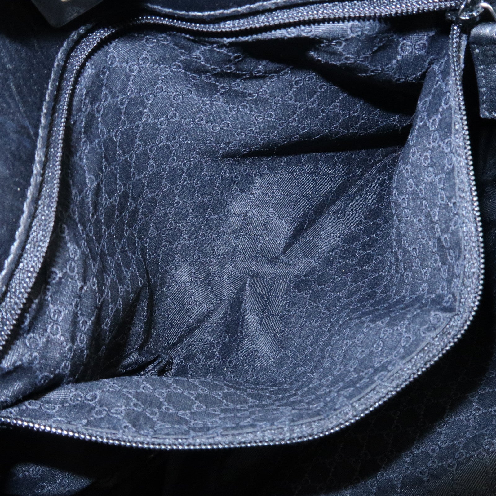 GUCCI Sherry Denim Leather Hand Bag Blue 73983 Used