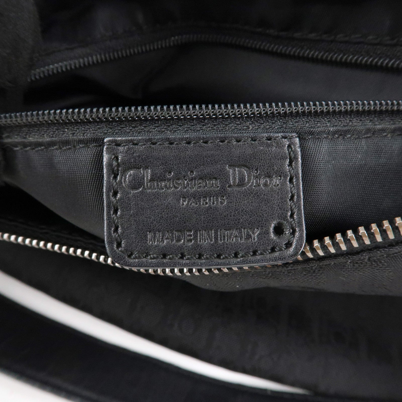 BVLGARI Logo Mania Canvas Leather Tote Bag Shoulder Bag Black Used