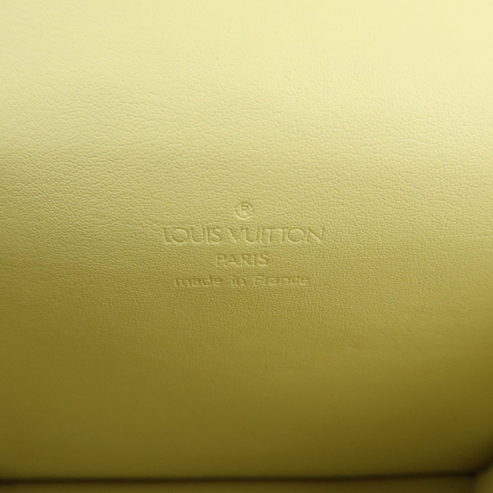 Louis Vuitton Vernis Spring Street Hand Bag LimeYellow M91068 Used