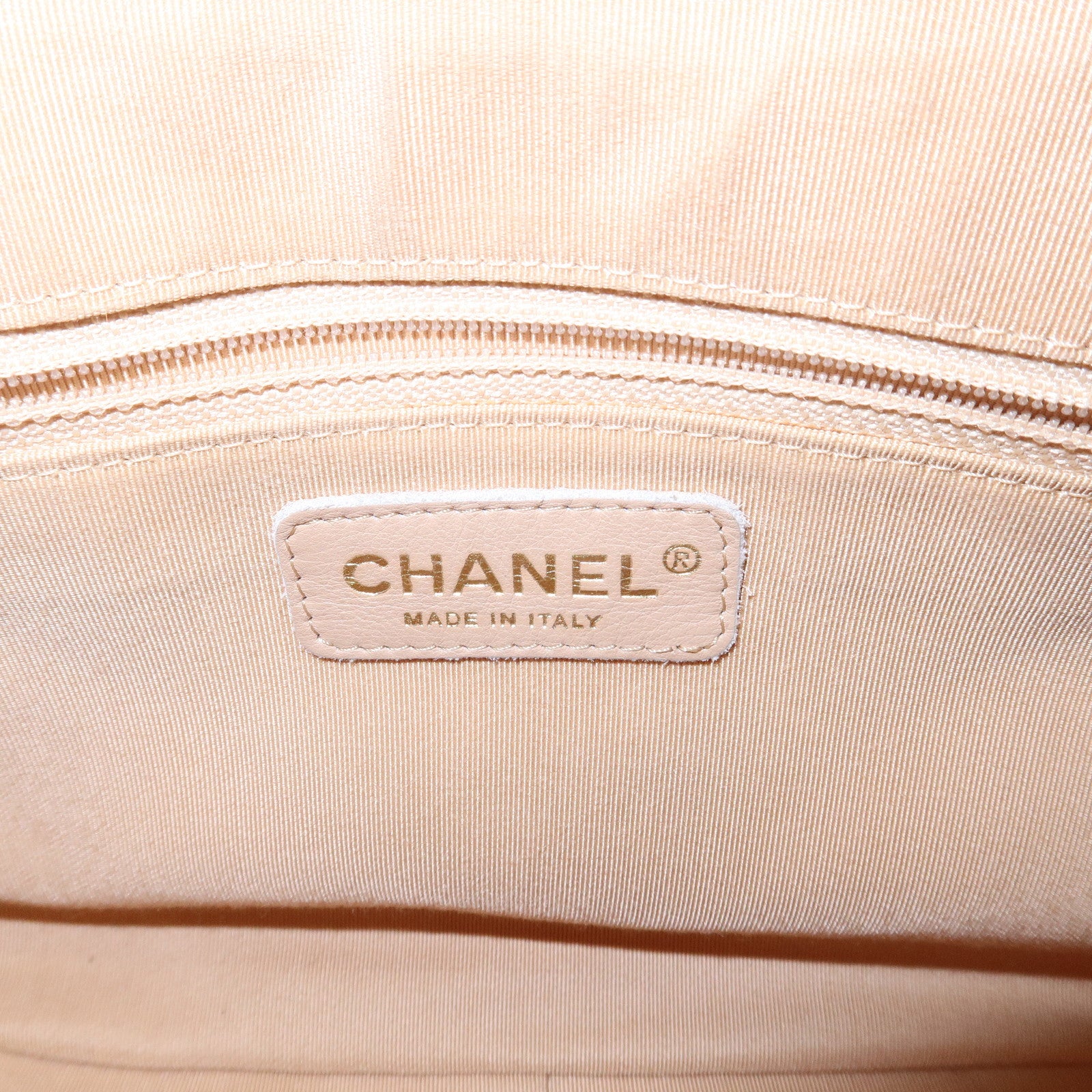 CHANEL COCO Mark Matelasse Shoulder Bag Caviar Skin Beige Used