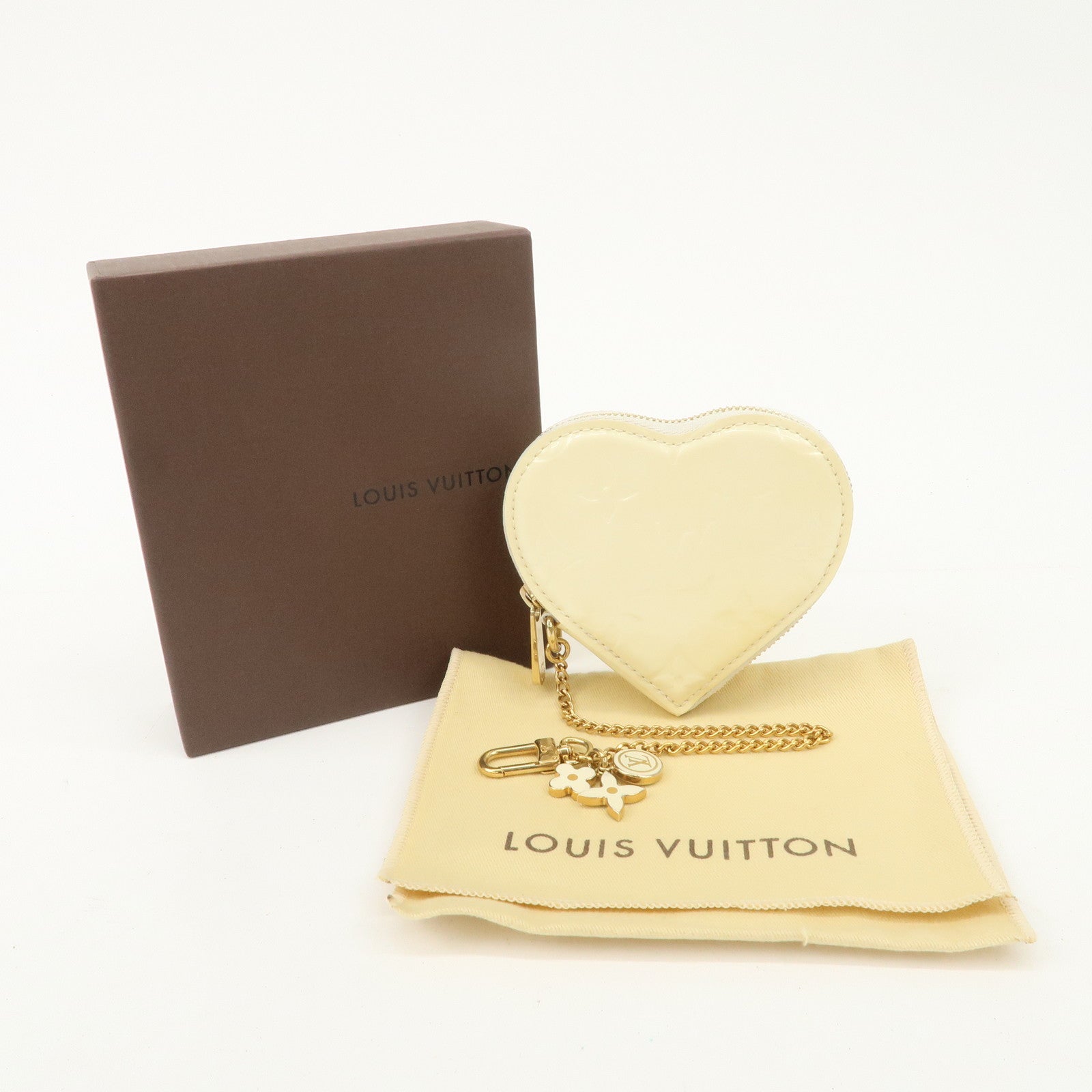 Louis Vuitton Monogram Vernis Porte Monnaie Couer Perle M91918 Used