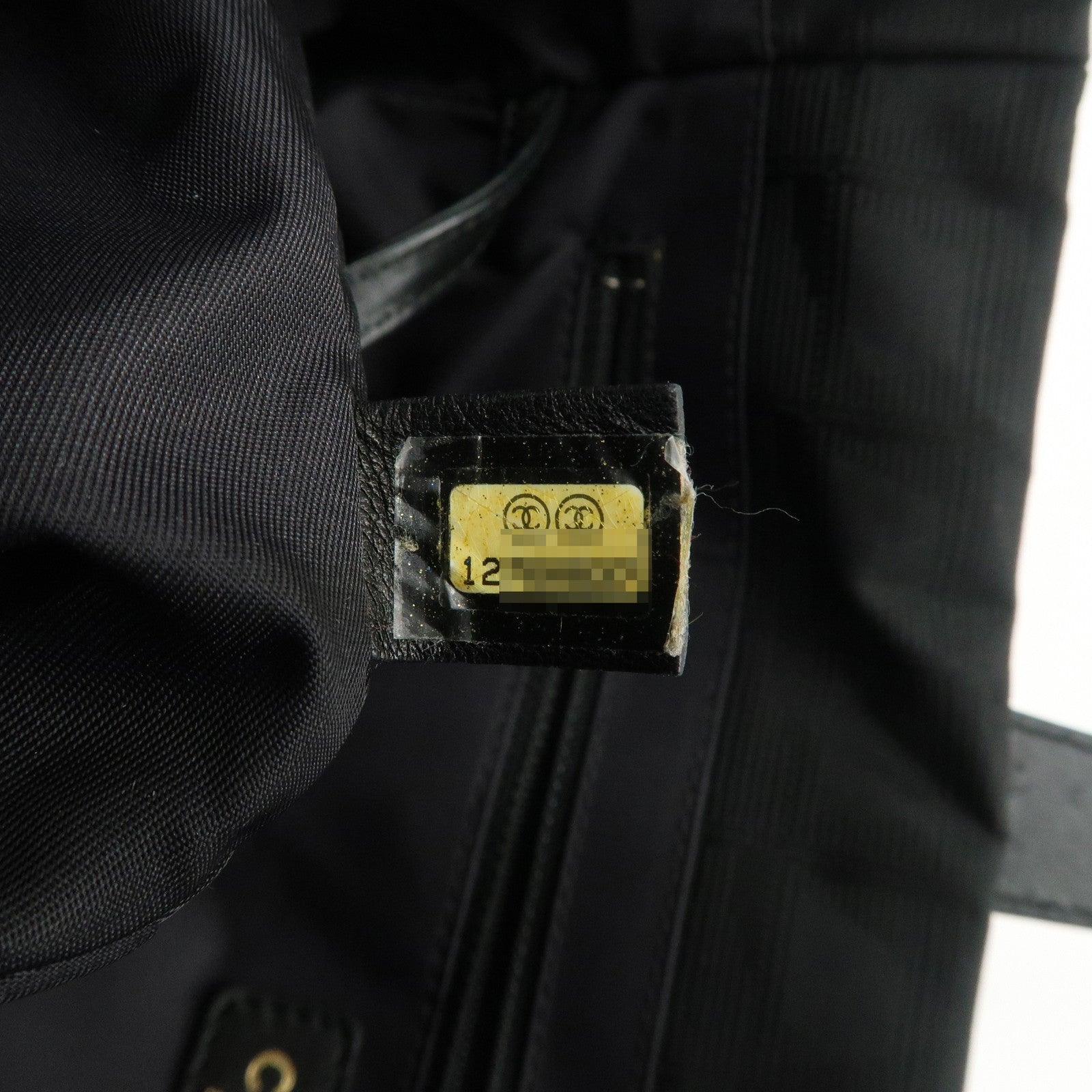 CHANEL New Travel Line Nylon Jacquard Leather Tote Bag A15991 Used