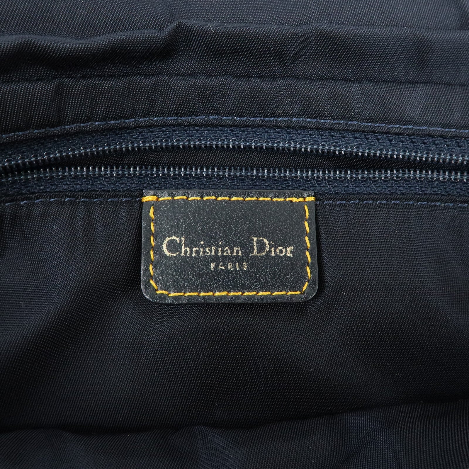 Christian Dior Maris Pearl Trotter Canvas Leather Shoulder Bag Used