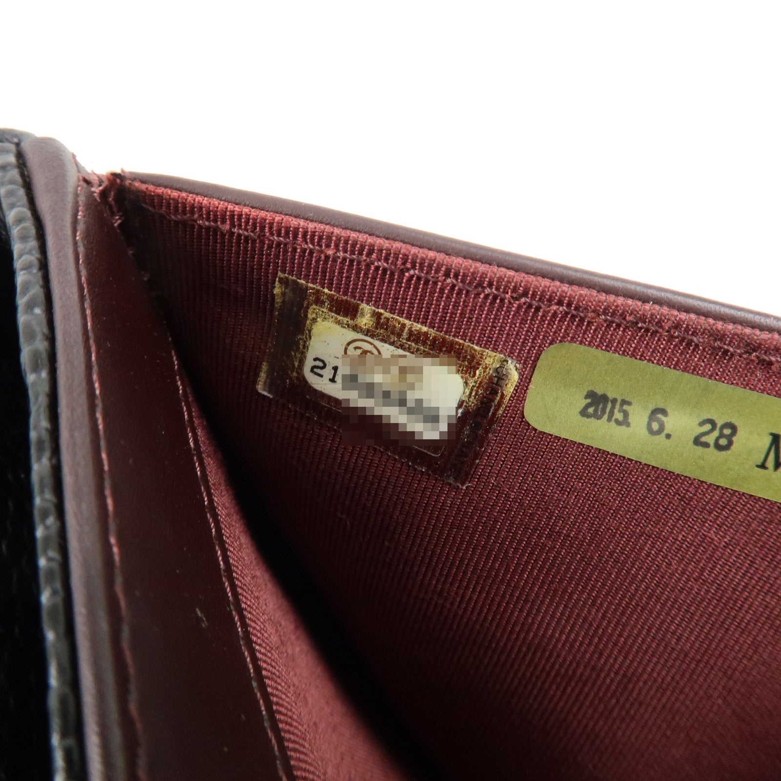 CHANEL Matelasse Cavier Skin W Hook Wallet Black A48980 Used