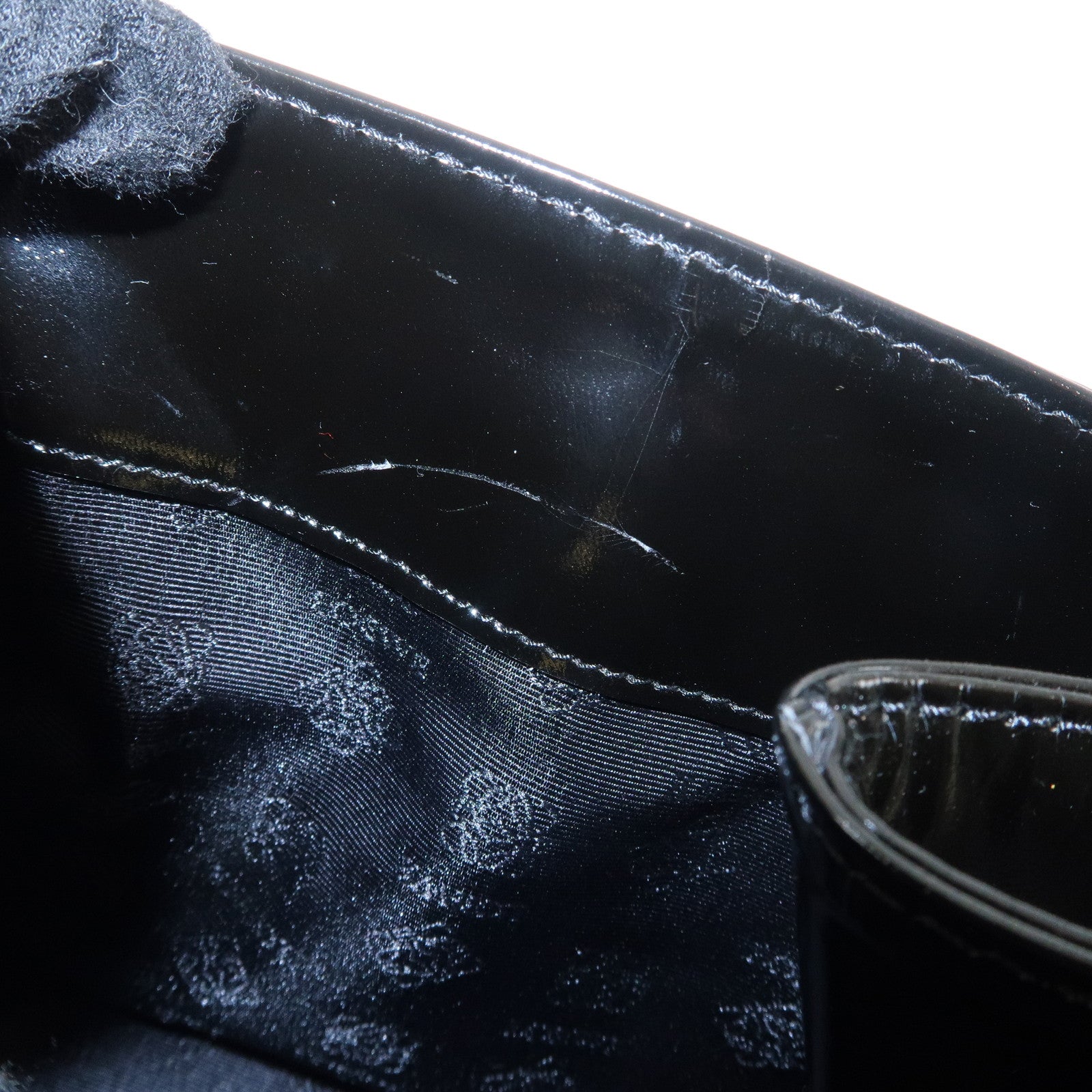 LOEWE Velazquez Patent Leather Coating Suede 2Way Bag Used