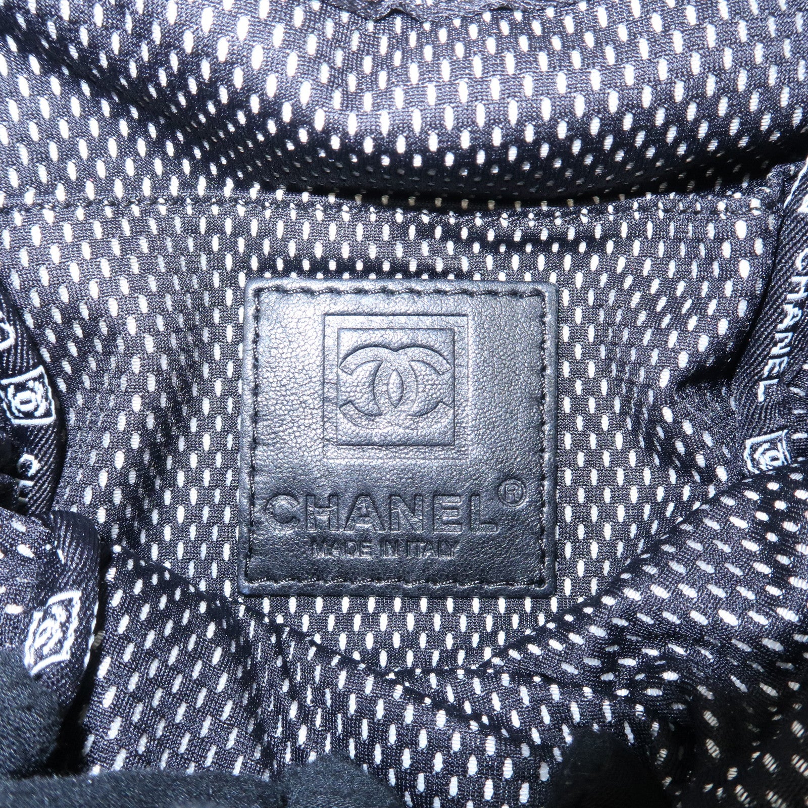 CHANEL Sports Enamel Coated Canvas COCO Mark Shoulder Bag A26568 Used