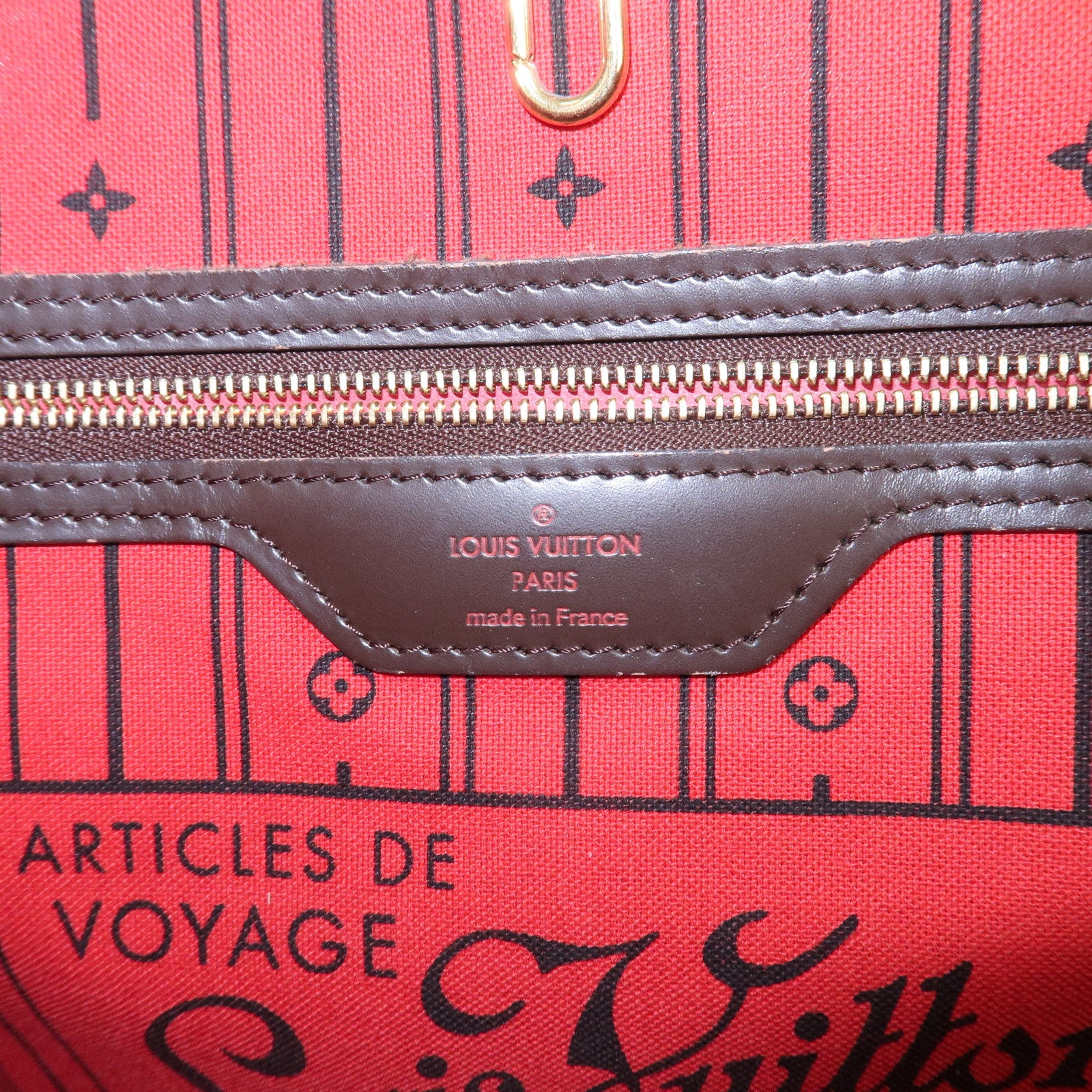 Louis Vuitton Damier Neverfull MM Tote Bag Hand Bag N51105 Used