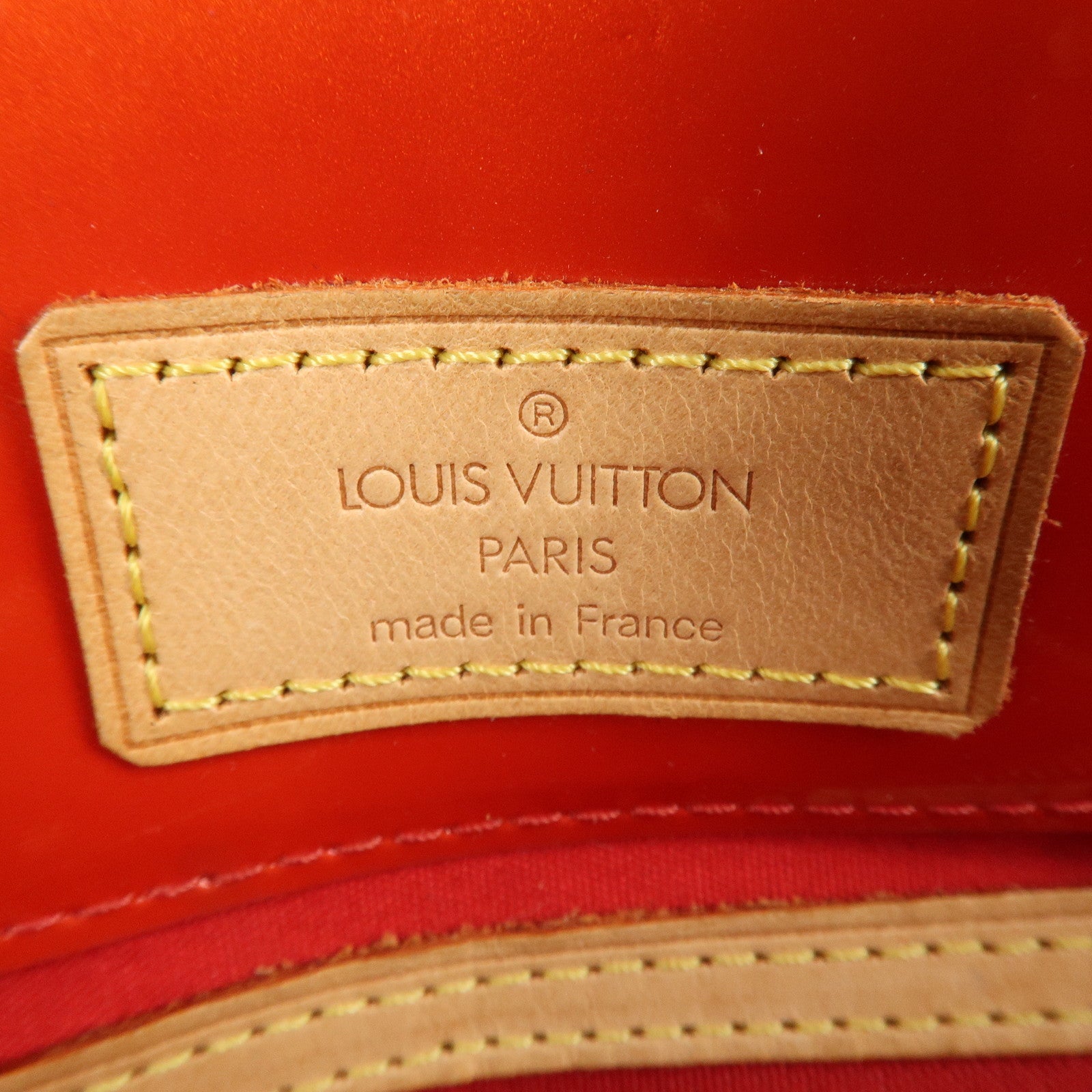 Louis Vuitton Monogram Vernis Lead PM Hand Bag M91088 Rouge Used