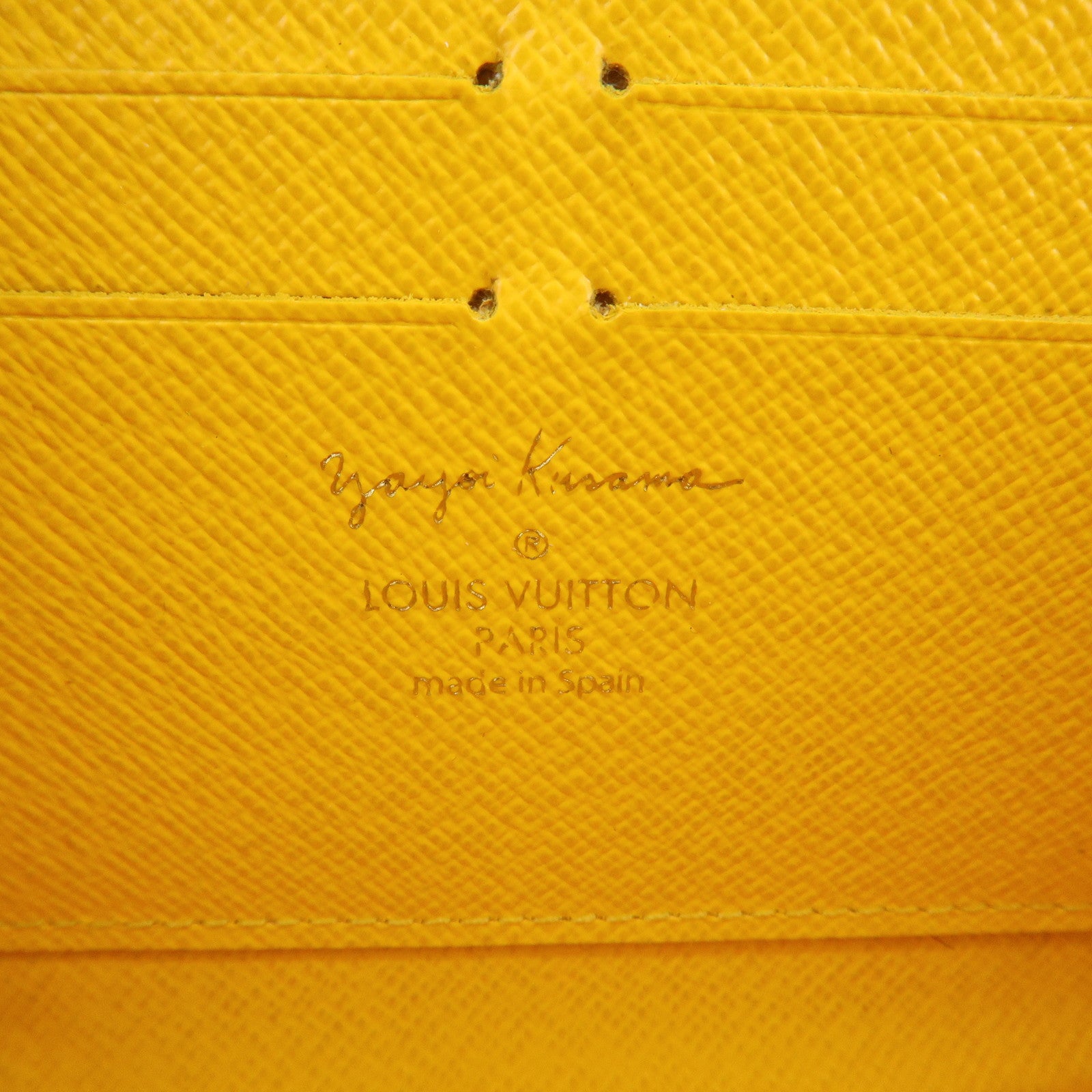 Louis Vuitton Monogram Zippy Wallet Pumpkin Dots Jaune M60449 Used