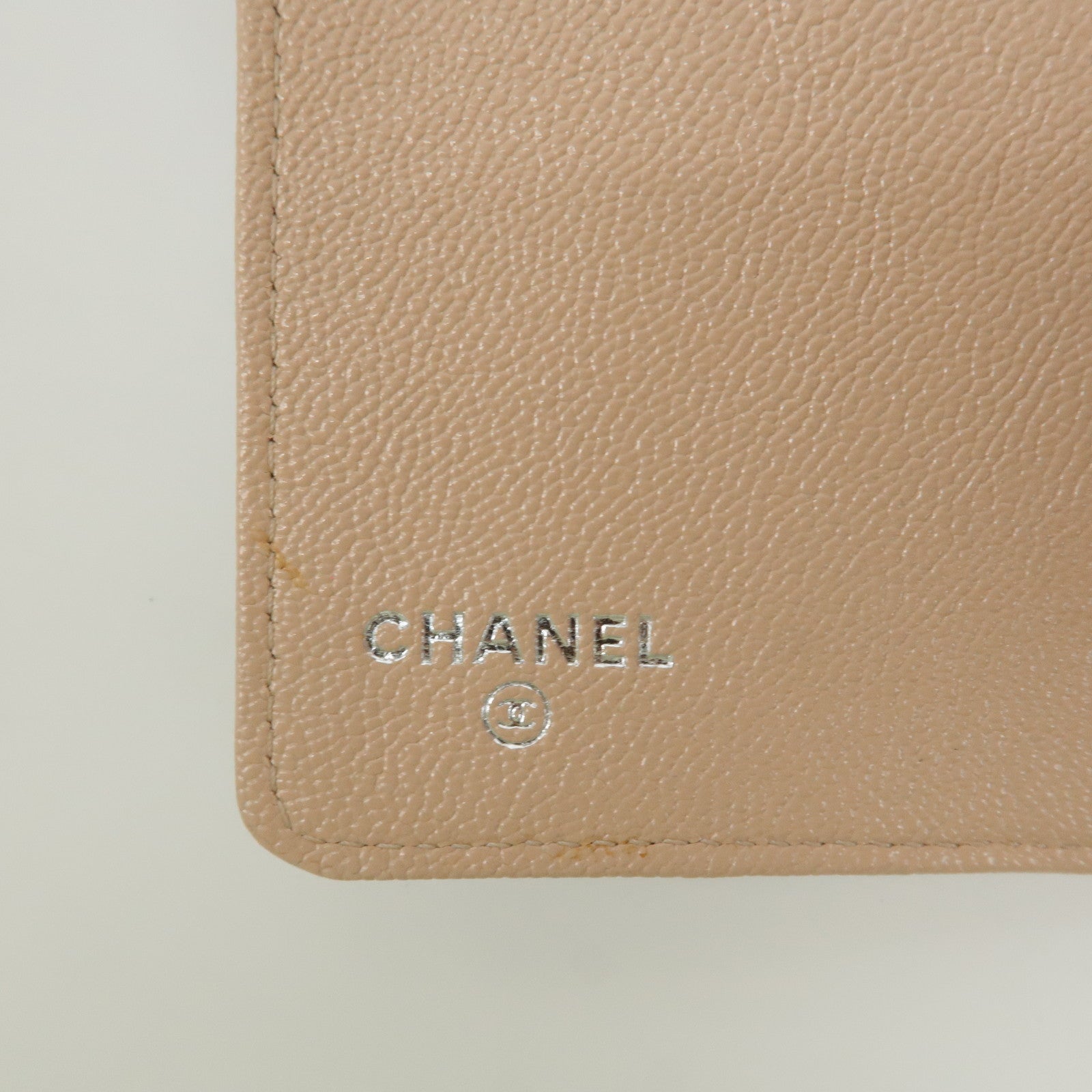 CHANEL COCO Mark Bicolore Leather Agenda Cover Black Pink Used