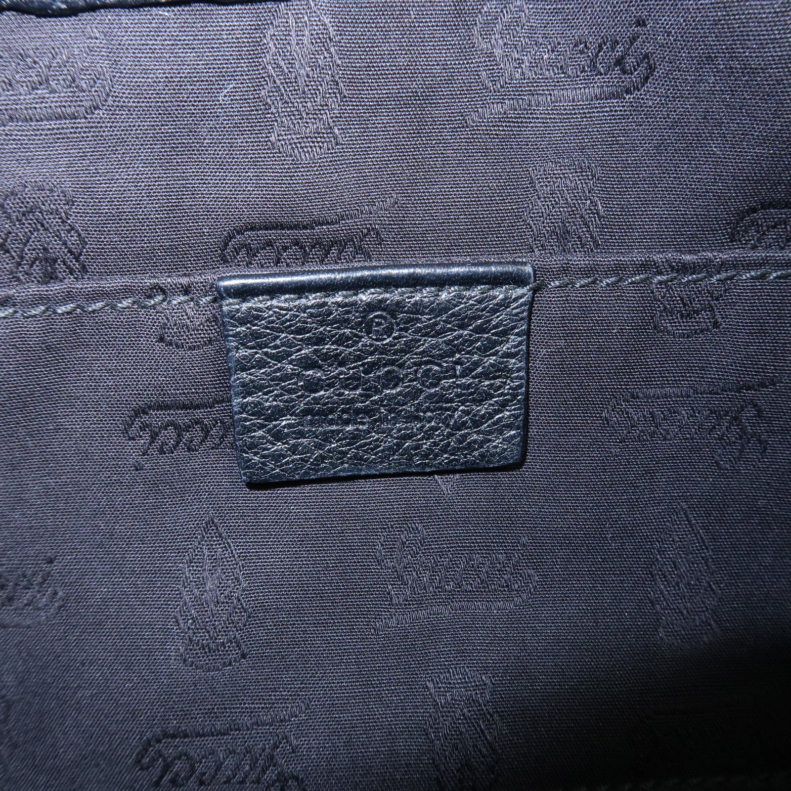 GUCCI Bamboo Leather Chain Shoulder Bag Black 235320 Used