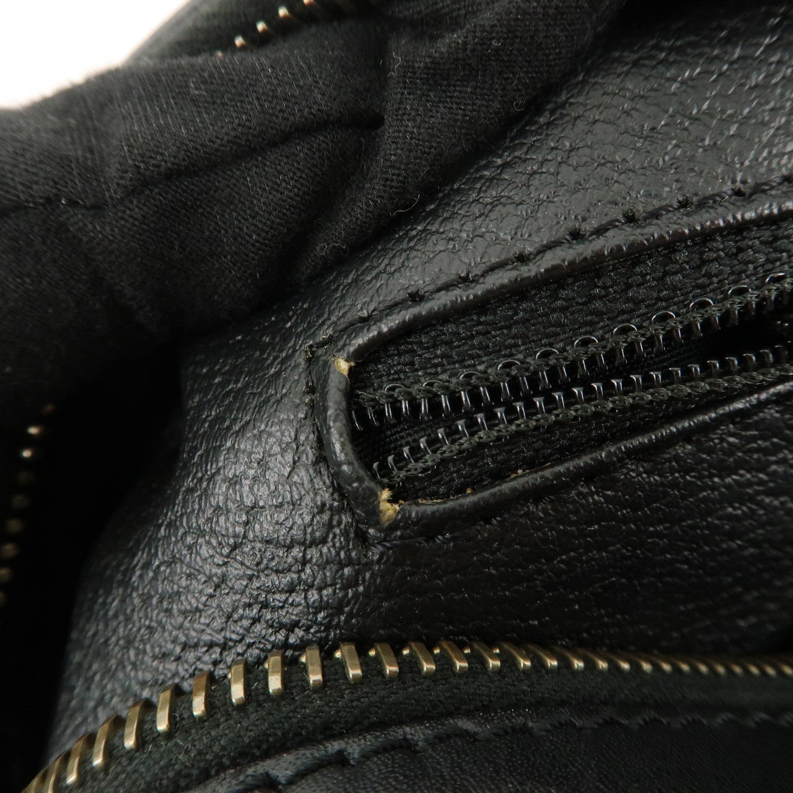 CELINE Macadam PVC Leather Boston Bag Hand Bag Brown Used