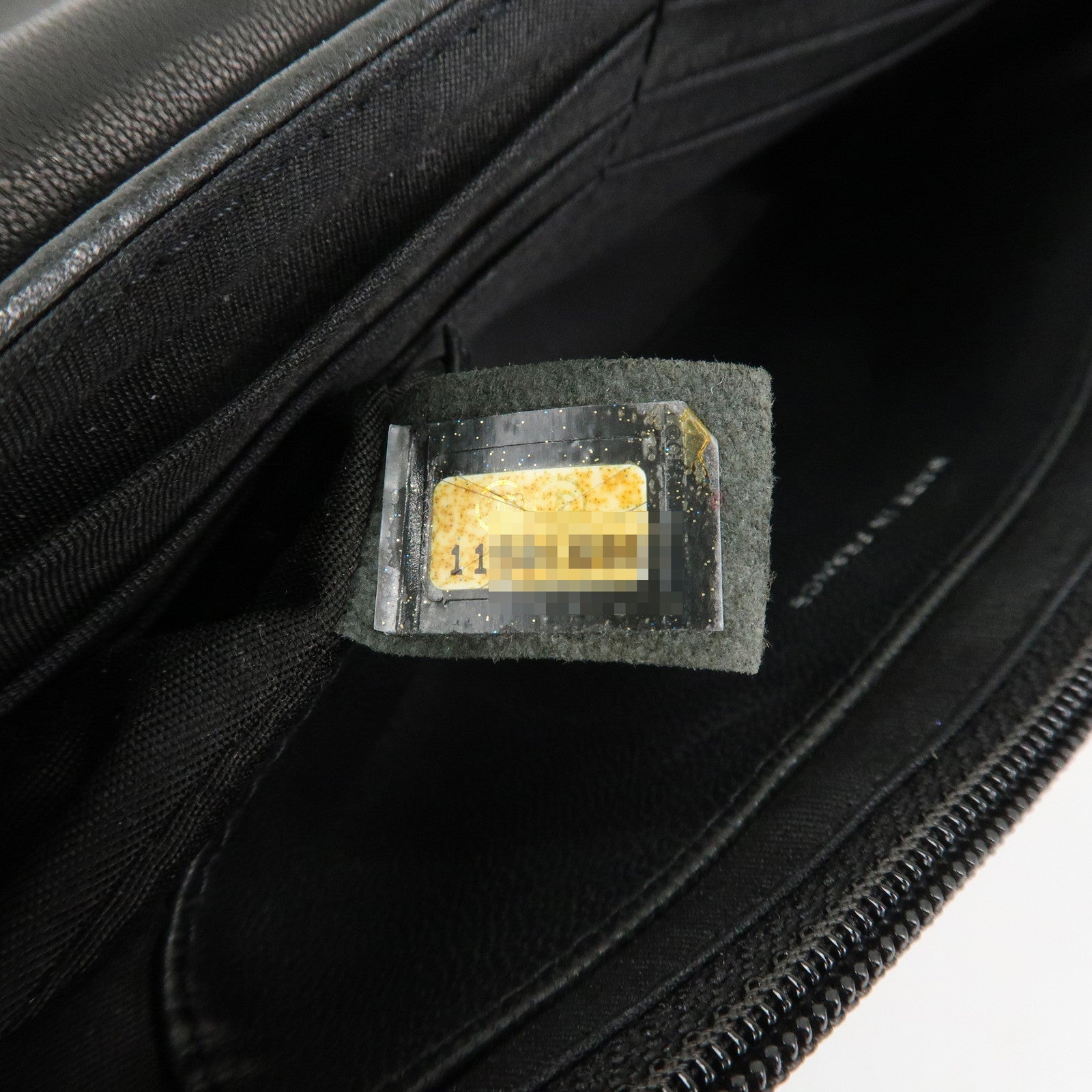 CHANEL COCO Mark Lamb Skin Half Moon Chain Shoulder Bag A40033 Used