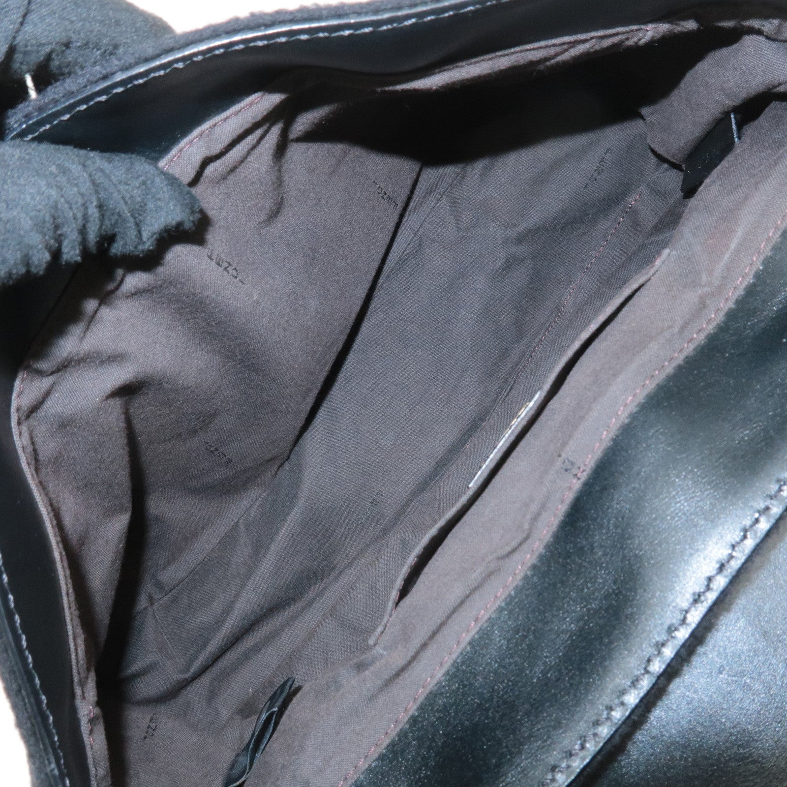 FENDI Chain Shoulder Bag Wool Leather Shoulder Bag 8BN165 Used