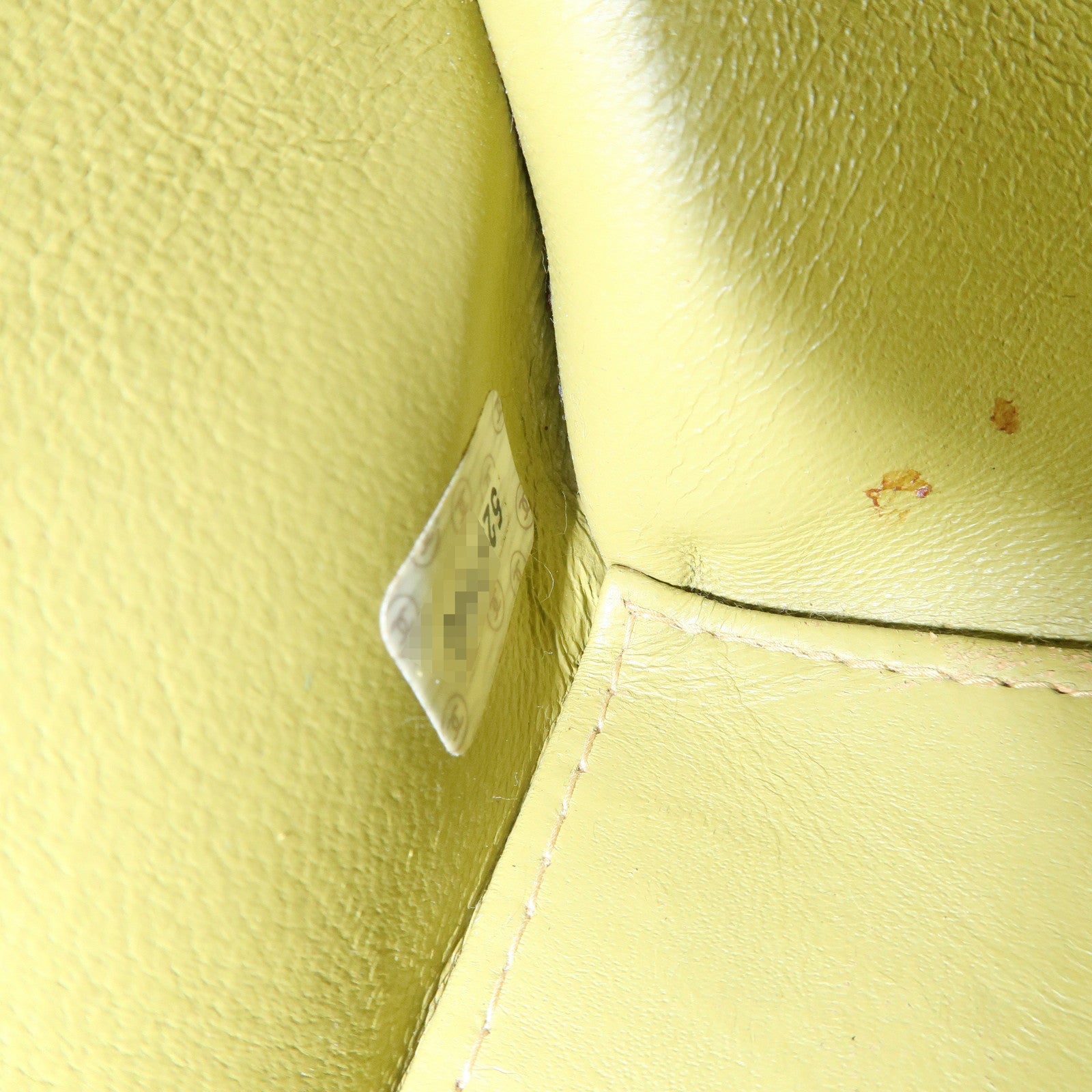 CHANEL Matelasse Caviar Skin Shoulder Bag Yellow Used