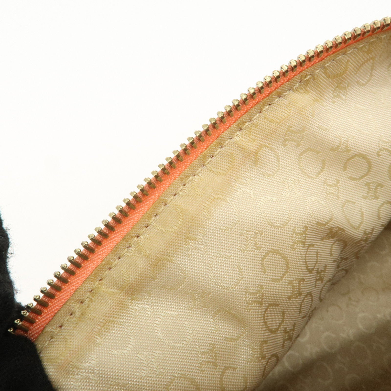 CELINE C Macadam Suede Leather Shoulder Bag Pink Beige Used