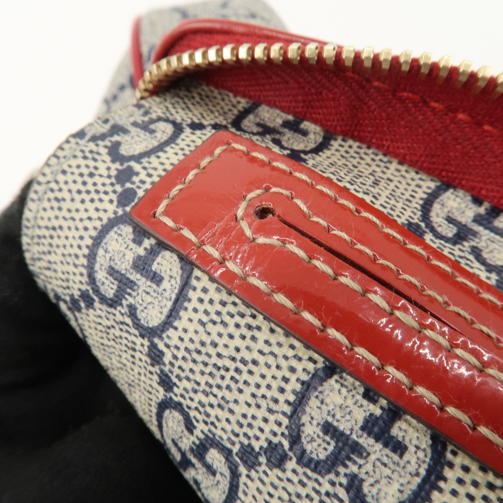 GUCCI JOY Line GG Supreme Patent Leather Boston Bag 189895 Used