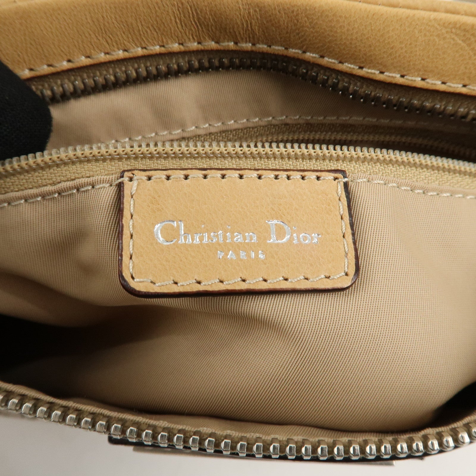 Christian Dior Street Chic Trotter Canvas Leather Shoulder Bag Used