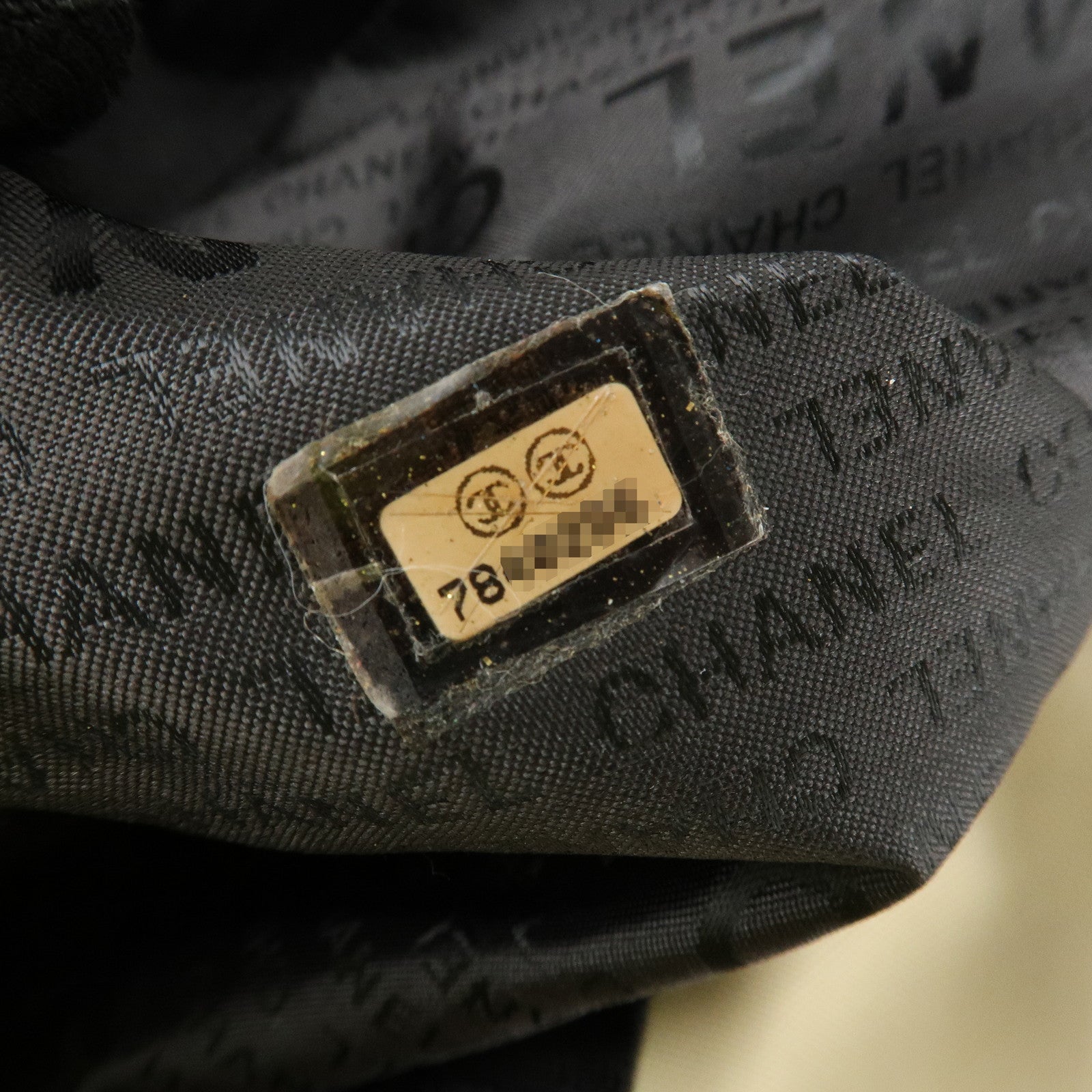 CHANEL Chanel Sport Nylon Boston Bag Beige Black A19977 Used