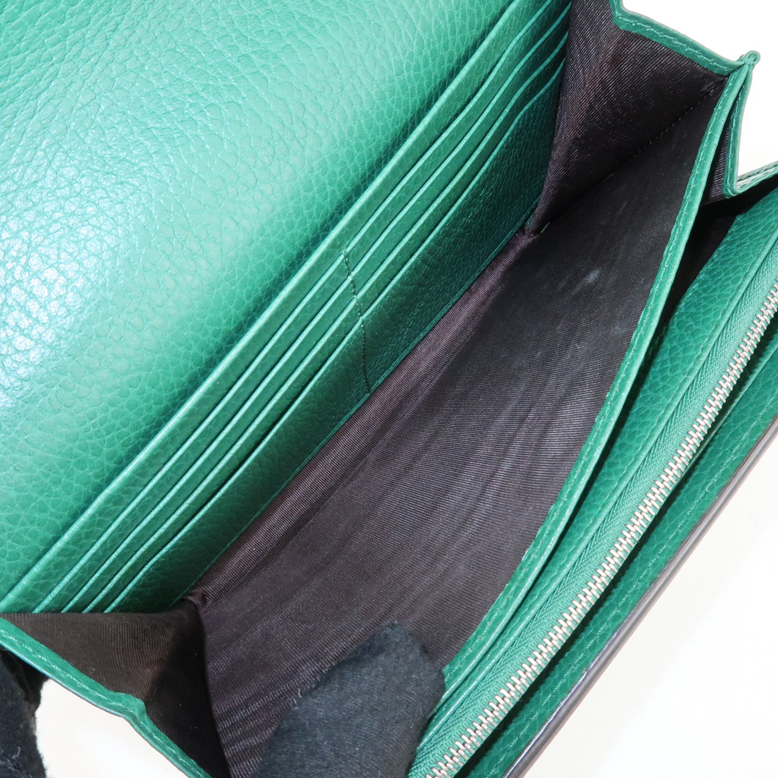 GUCCI Dionysus Leather Chain Shoulder Bag Green 401231 Used