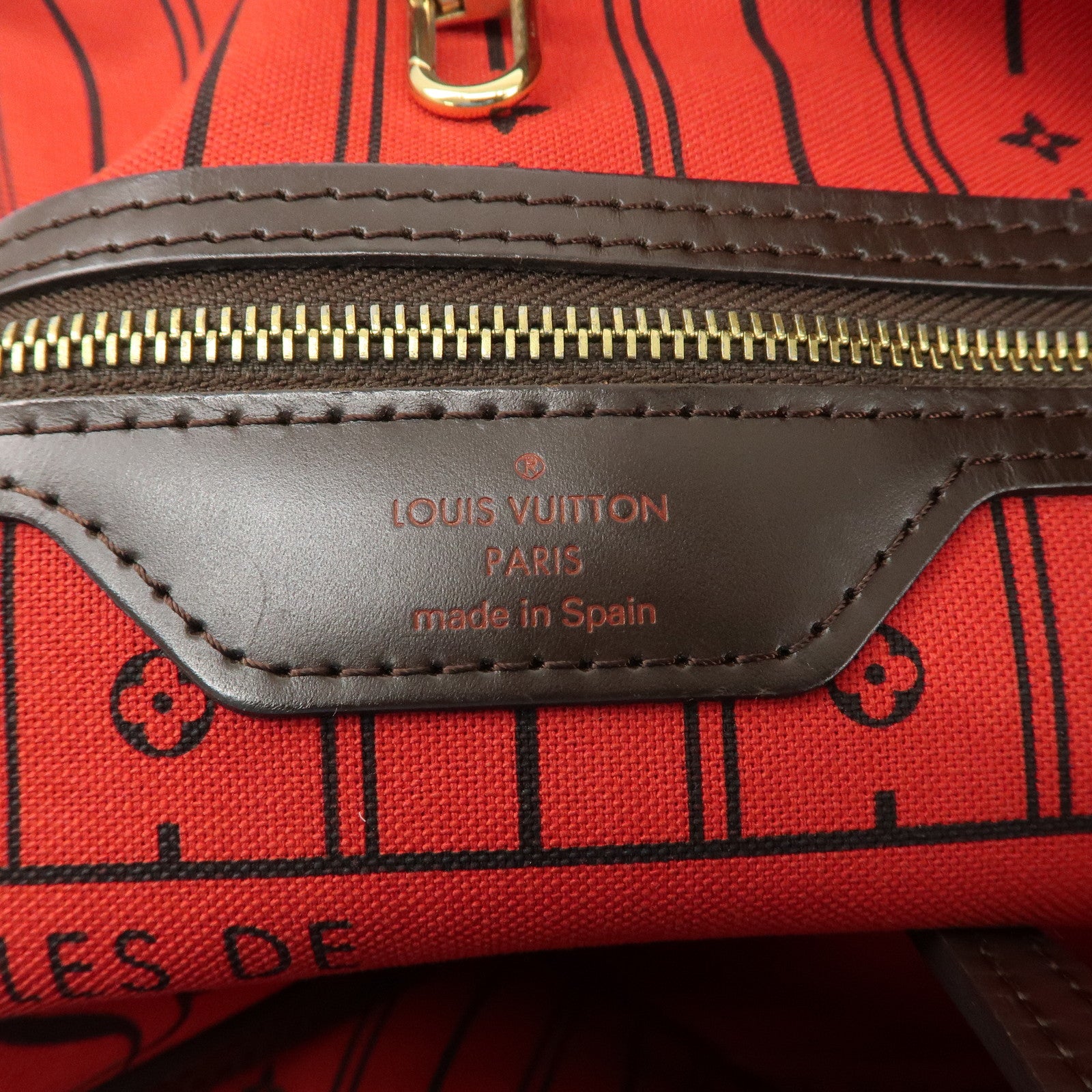 Louis Vuitton Damier Neverfull MM Tote Bag N51105 Used