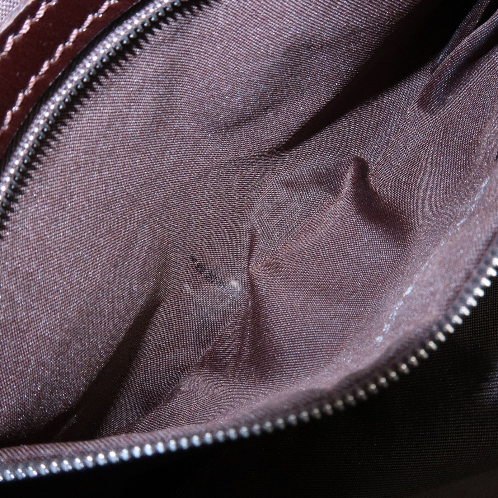 FENDI Mamma Baguette Canvas Shoulder Bag Brown Black 26424 Used