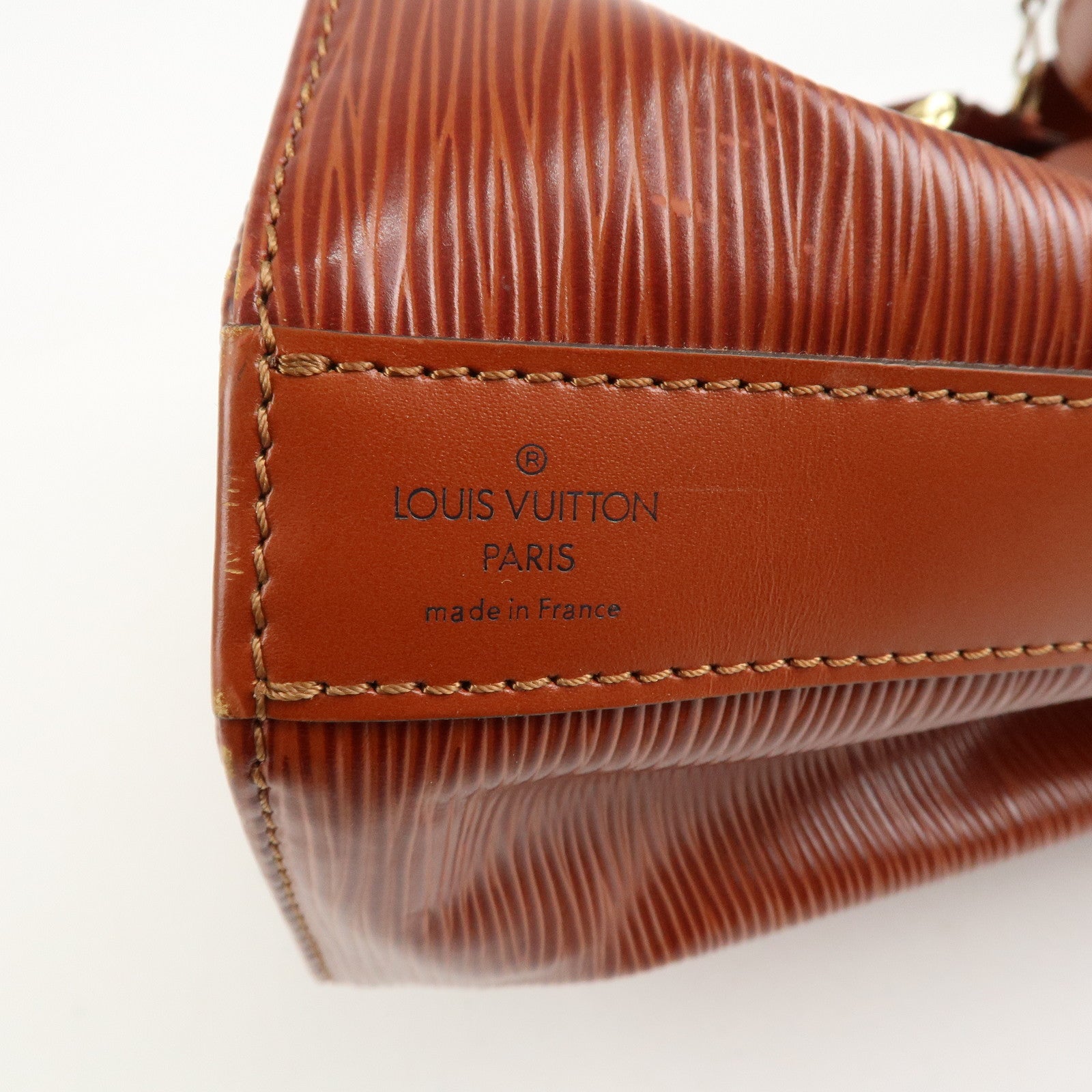 Louis Vuitton Epi Sac D'epaule GM Bucket Bag Kenya Brown M80193 Used