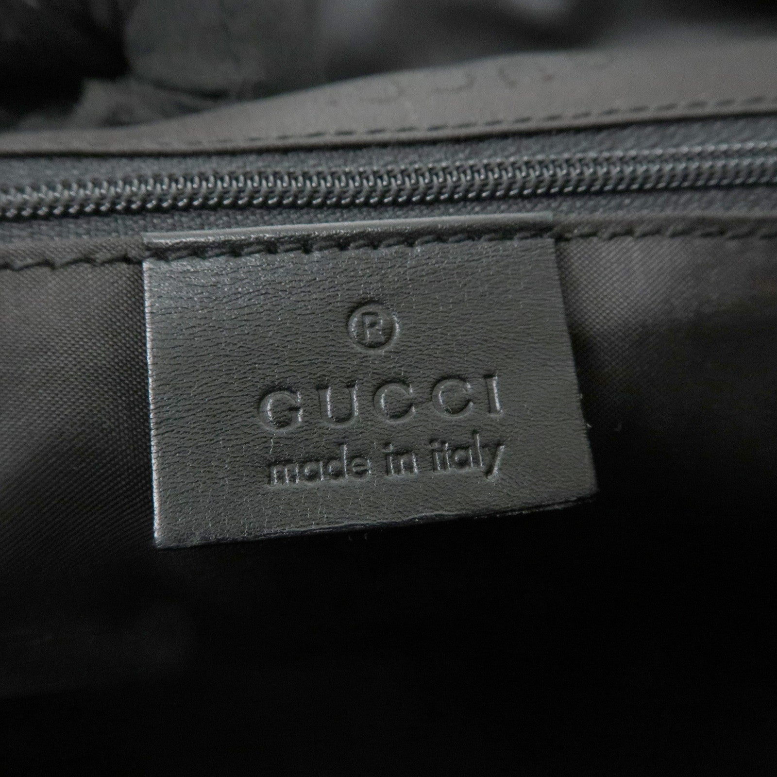 GUCCI Bamboo Leather 2Way Shoulder Bag Black 000.0833 Used