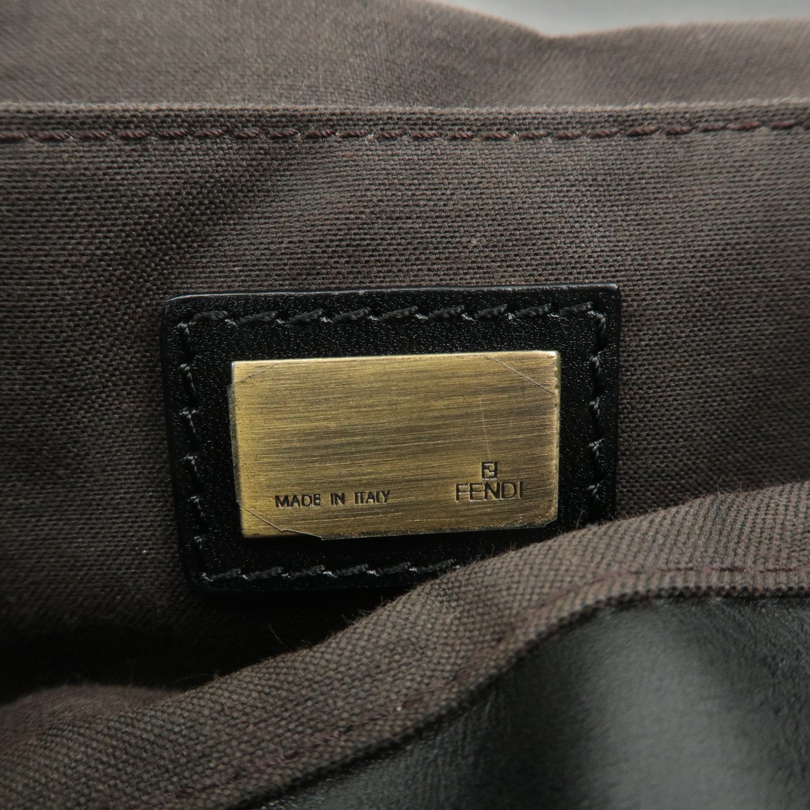 FENDI Chain Shoulder Bag Wool Leather Shoulder Bag 8BN165 Used