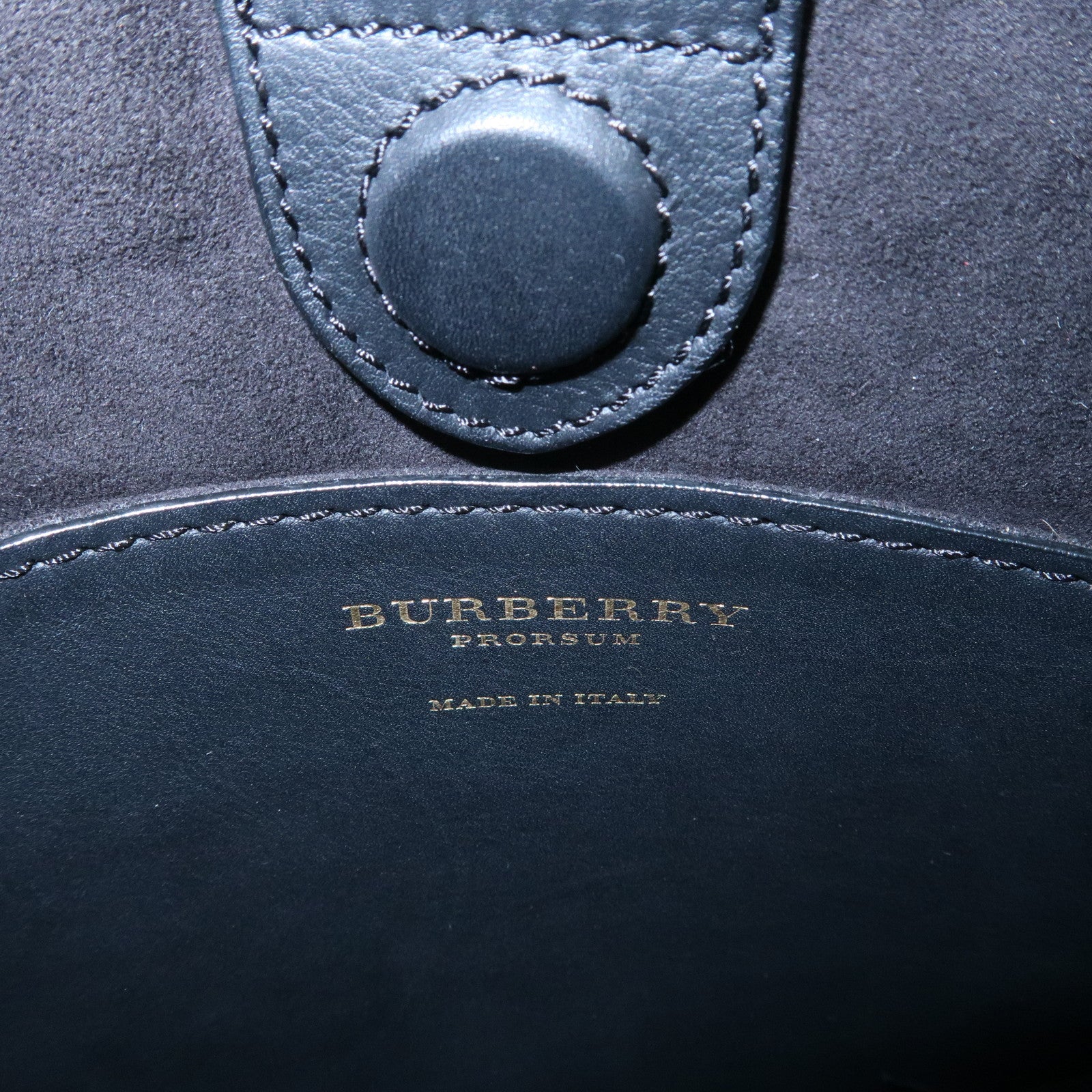 BURBERRY Unborn Calf Leather Bucket Bag Shoulder Bag Leopard Used