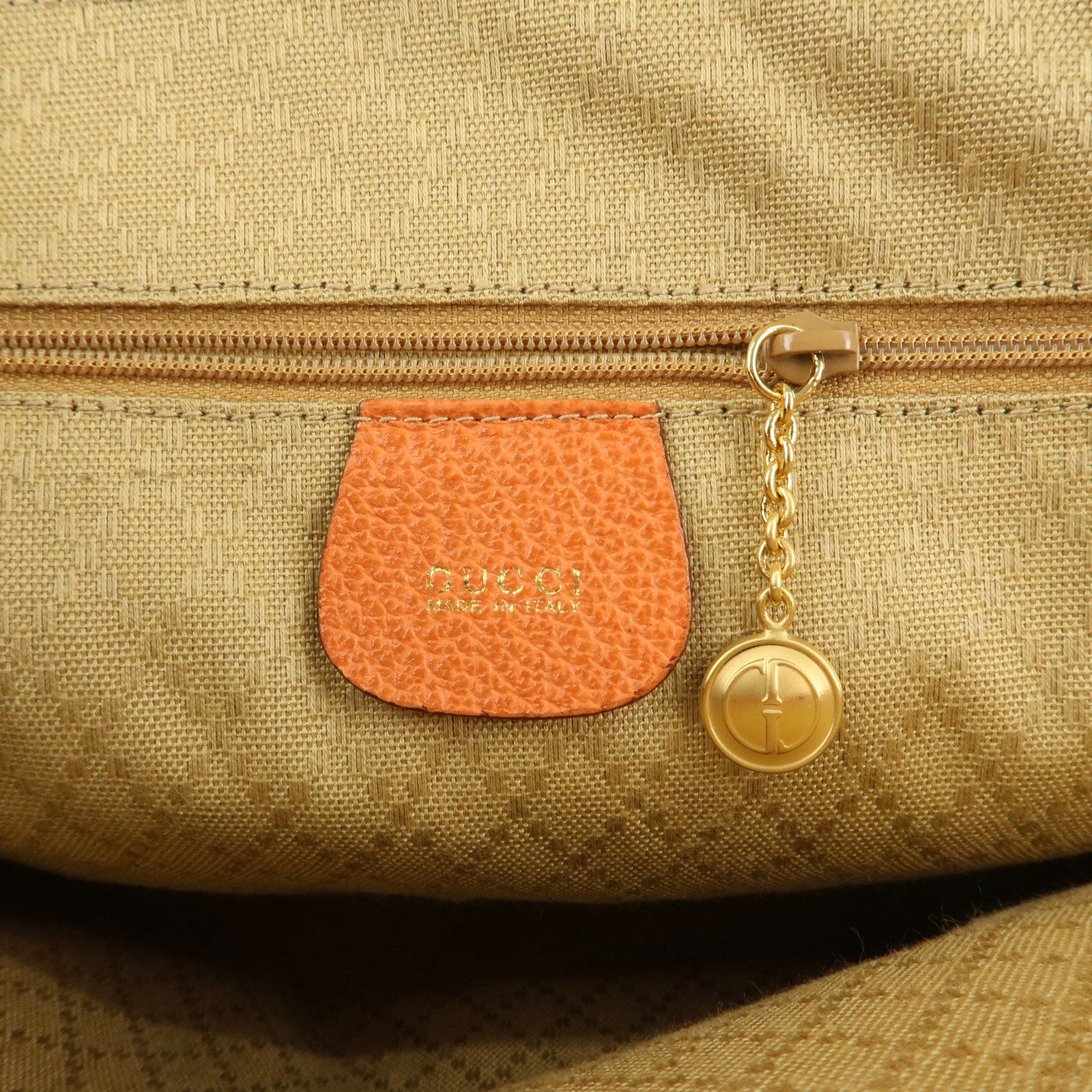 GUCCI Bamboo Suede Leather 2WAY Bag Orange 000.2296.0290 Used