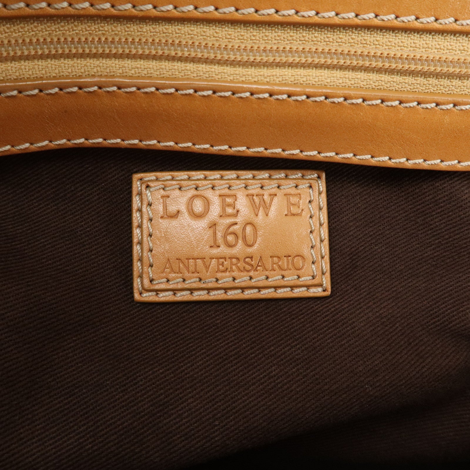 LOEWE Leather Doctor's Bag Boston Bag 160th Anniversary Used