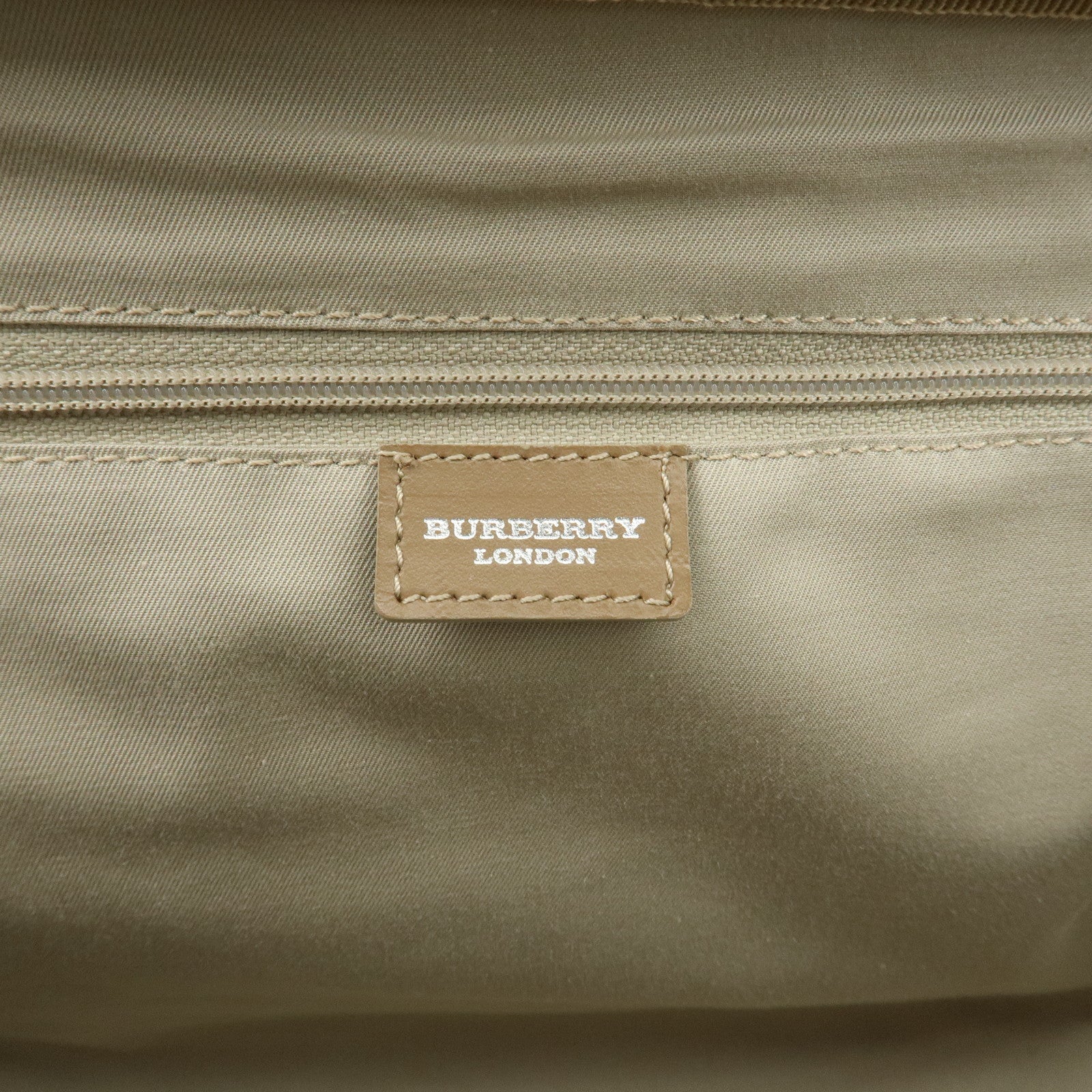BURBERRY PVC Leather Nova Plaid Shoulder Bag Hand Bag Beige Pink Used